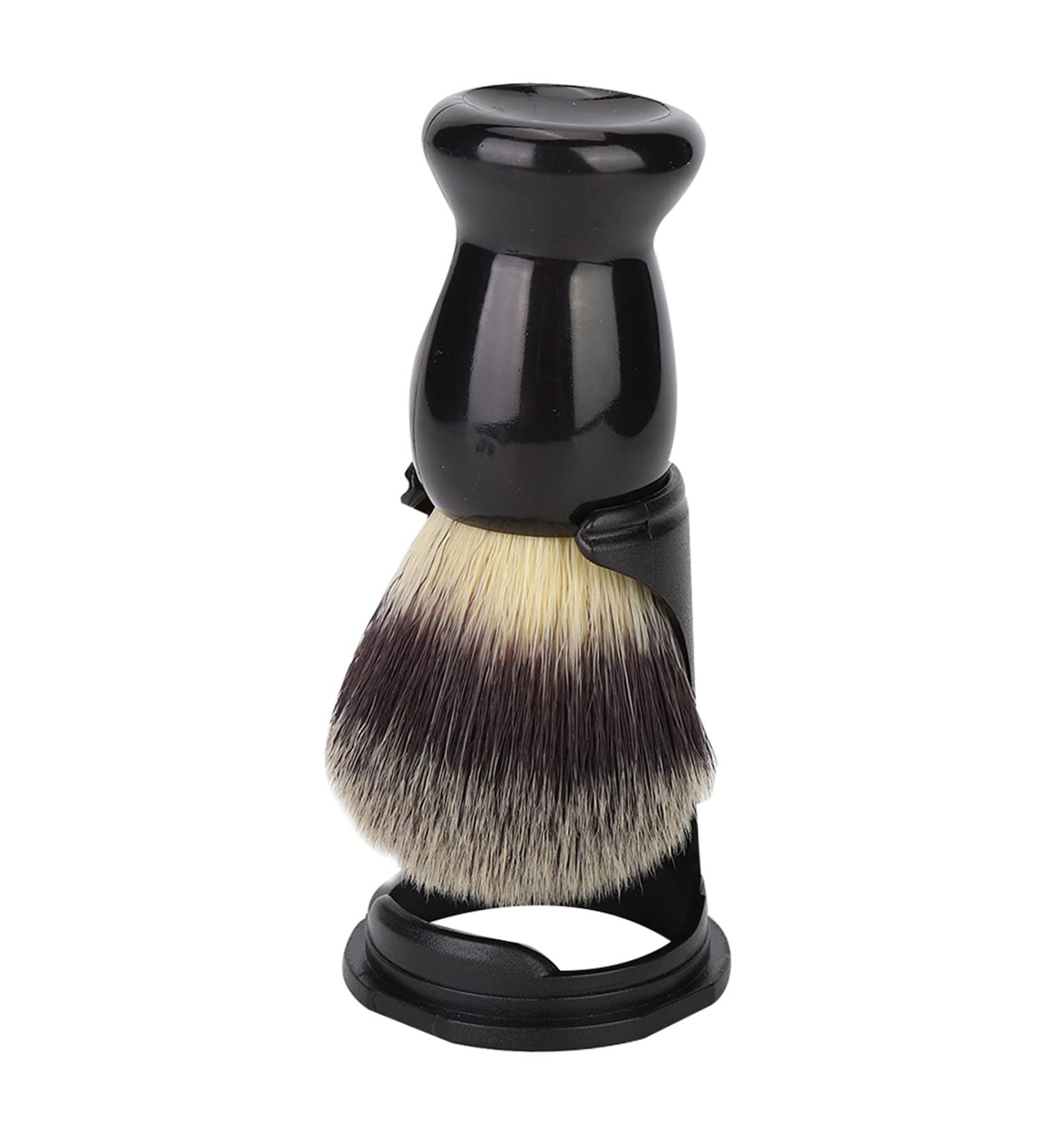 Sluffs Beard Brush & Holder Set | Professional Acrylic Stand for Men | Beard Care & Razor Tool in Black - Buy Online on GoSupps.com