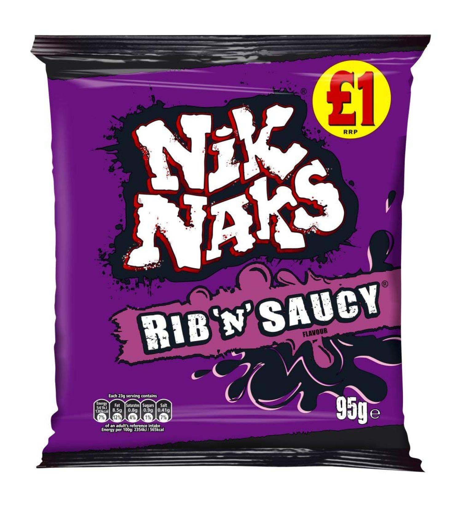 Nik Naks Rib'n'Saucy 95g x 12