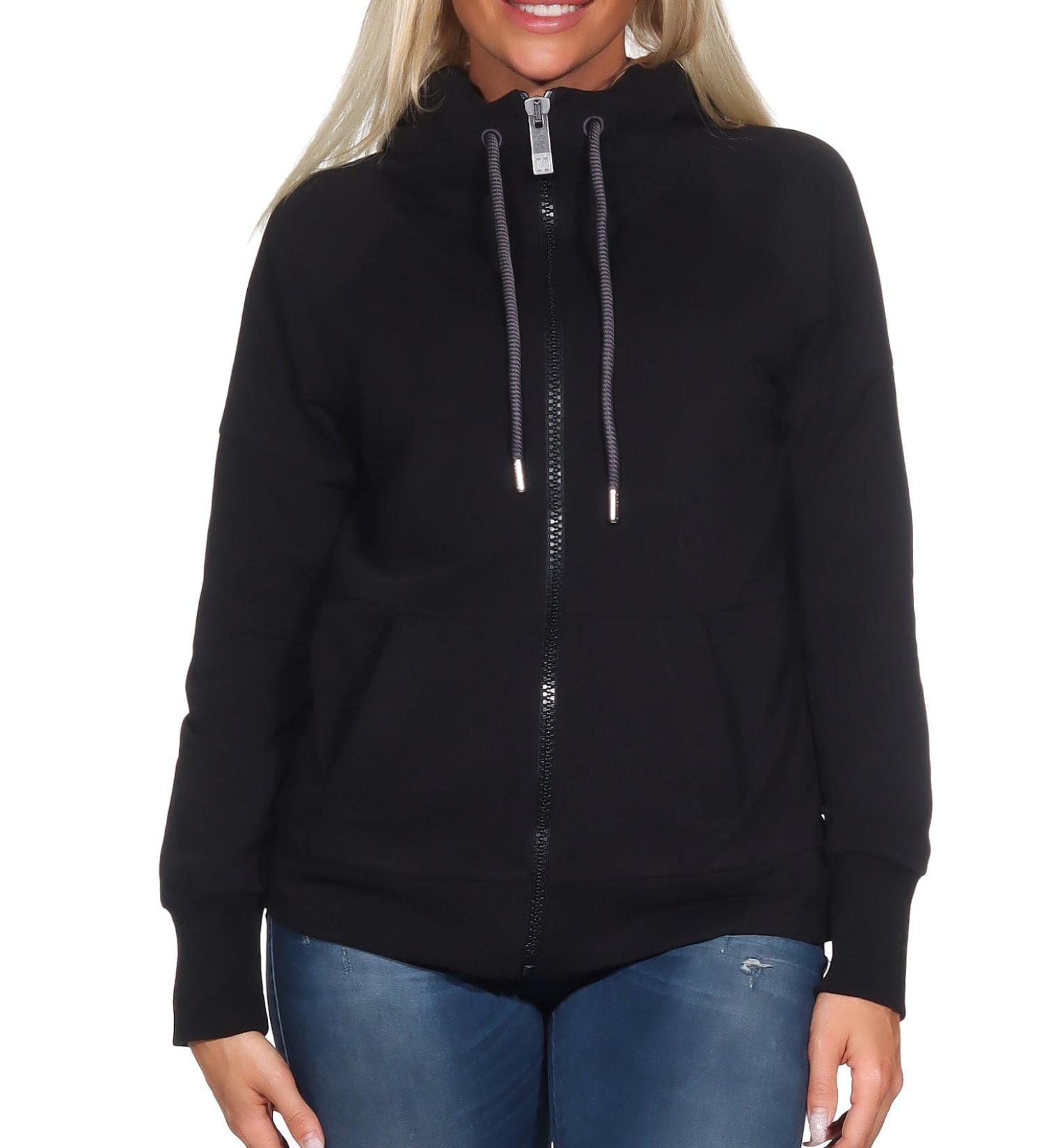 Elbsand Maale Women's Hooded Jacket - Loose Fit Zip Sweatshirt in L Quartz | International Shipping - Buy Online on GoSupps.com