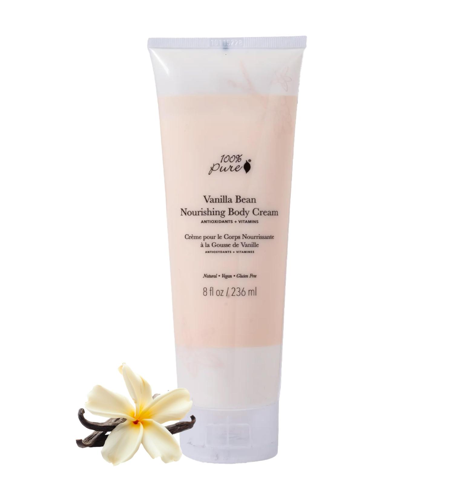 100% PURE Nourishing Body Cream Vanilla Bean Lotion Luxurious Dry Skin Hydration & Replenishment Natural Anti-Aging Moisturizer & Skincare for All Skin Types Women & Men - Vegan - 8 oz Vanilla Bean 8 Fl Oz (Pack of 1) - Buy Online on GoSupps.com