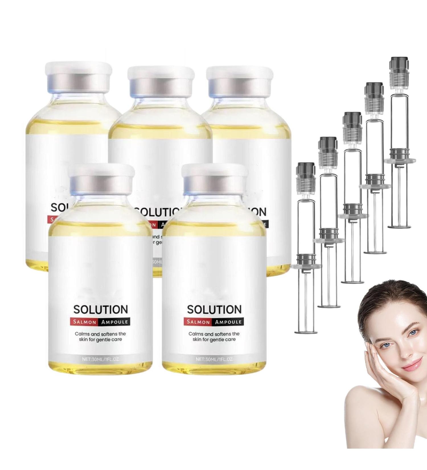S rum ampoule ADN de saumon pour le visage s rum anti-rides au saumon ampoule raffermissante hydratante pour ridules et peau terne s rum r parateur claircissant pour am liorer (5PCS) - Buy Online on GoSupps.com
