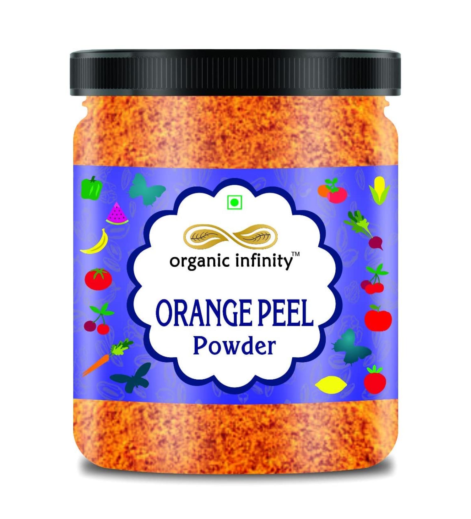 Green Velly Organic Infinity Pure Sun Shade Dried Freshest Orange Peel Powder for Skin and Hair | Santra Chilka Powder - 500 GM by Organic Infinity - Buy Online on GoSupps.com