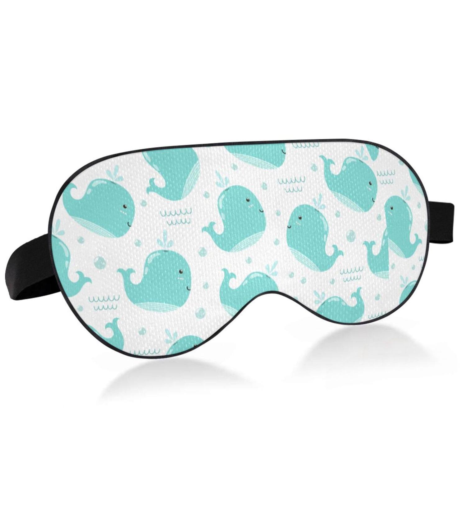Haskirky Light Blocking Eye Mask for Deep Sleep | Breathable & Adjustable | Men and Women | Travel, Yoga, Meditation | Dolphin Polka Dot Design - Buy Online on GoSupps.com