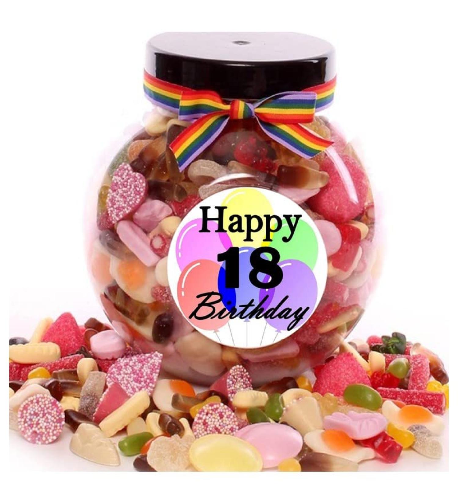 18th Birthday Personalised Sweet Jar - 1800g
