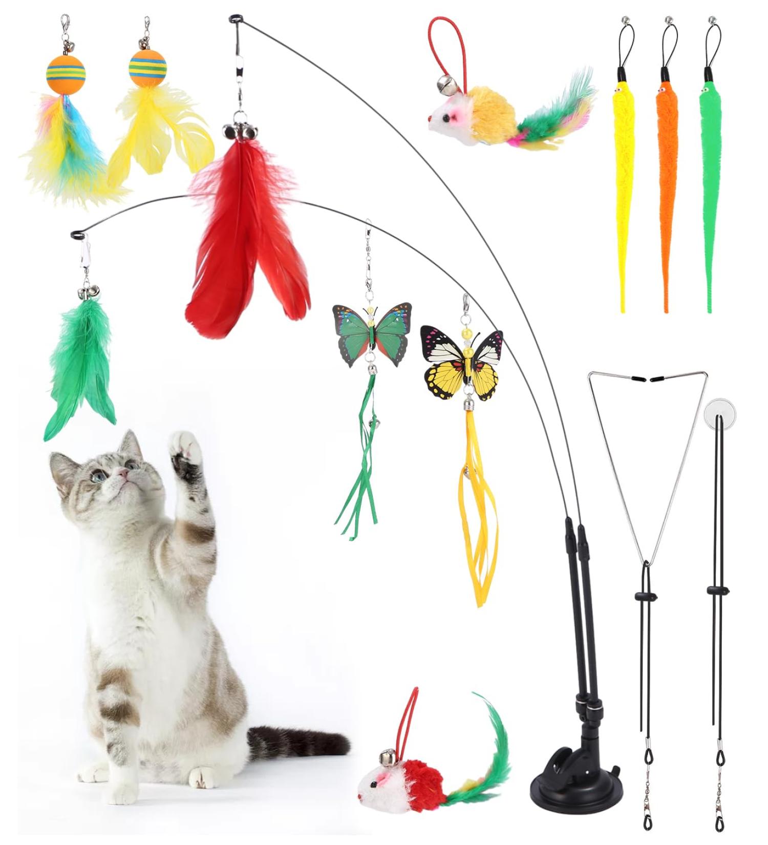 Best Intelligence Toys for Cats | Interactive Fishing Toys with Suction Cup - Buy Online on GoSupps.com