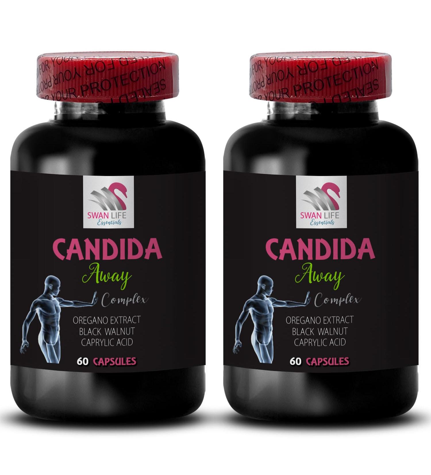 Buy Candida Away Complex - Herbal Digestive Balance & Probiotic Support | 120 Capsules (2 Bottles) | Natural Wellness & Gut Health Supplement - Buy Online on GoSupps.com