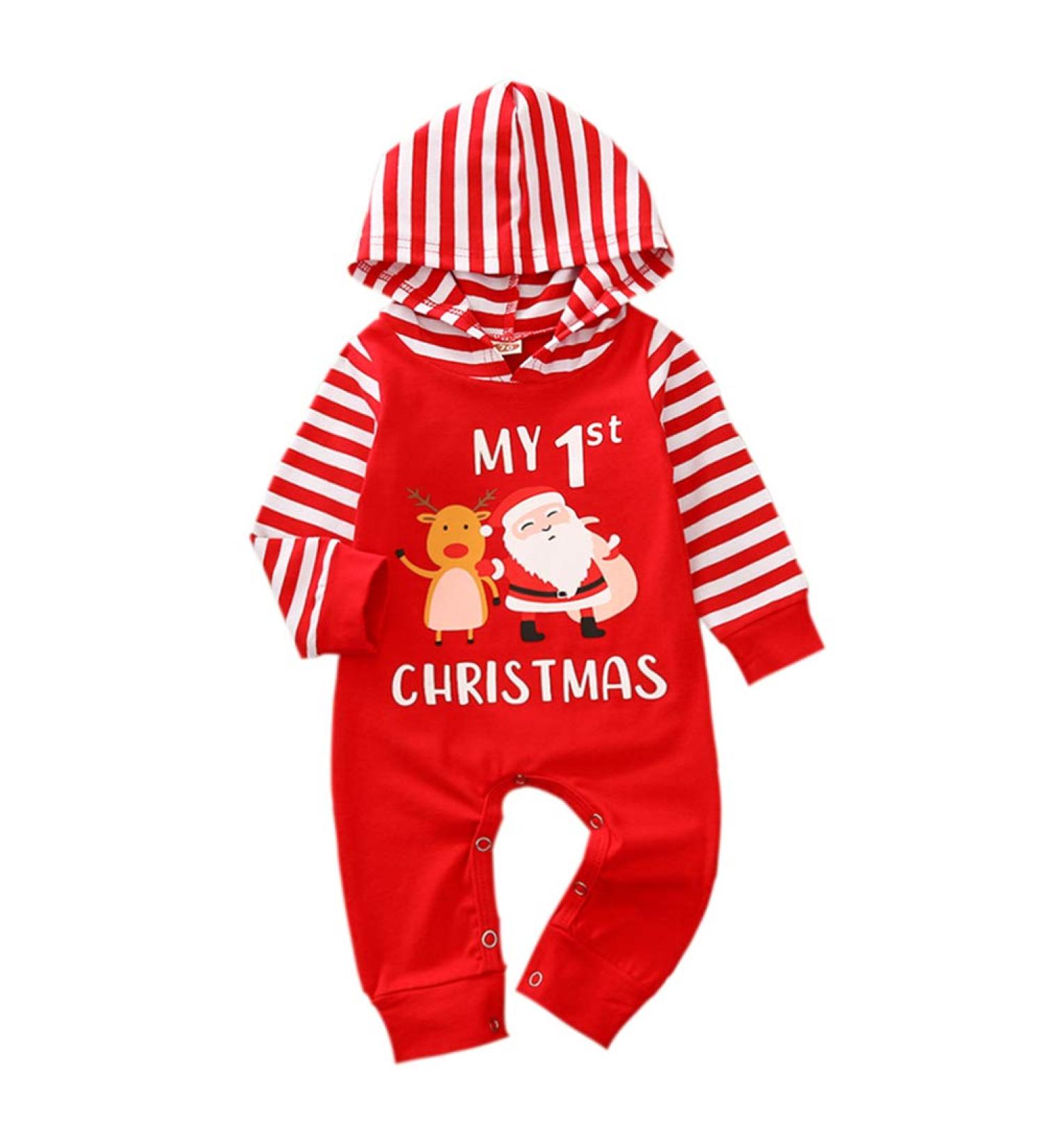 Geagodelia Baby Boy Christmas Romper Jumpsuit 6-12 Months Red - My First Christmas Outfit - Buy Online on GoSupps.com