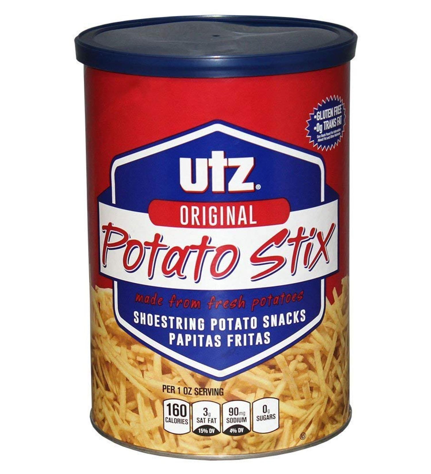 Utz Potato Stix Original 15 Oz Canister - Crispy Gluten-Free Shoestring Snacks - Buy Online on GoSupps.com
