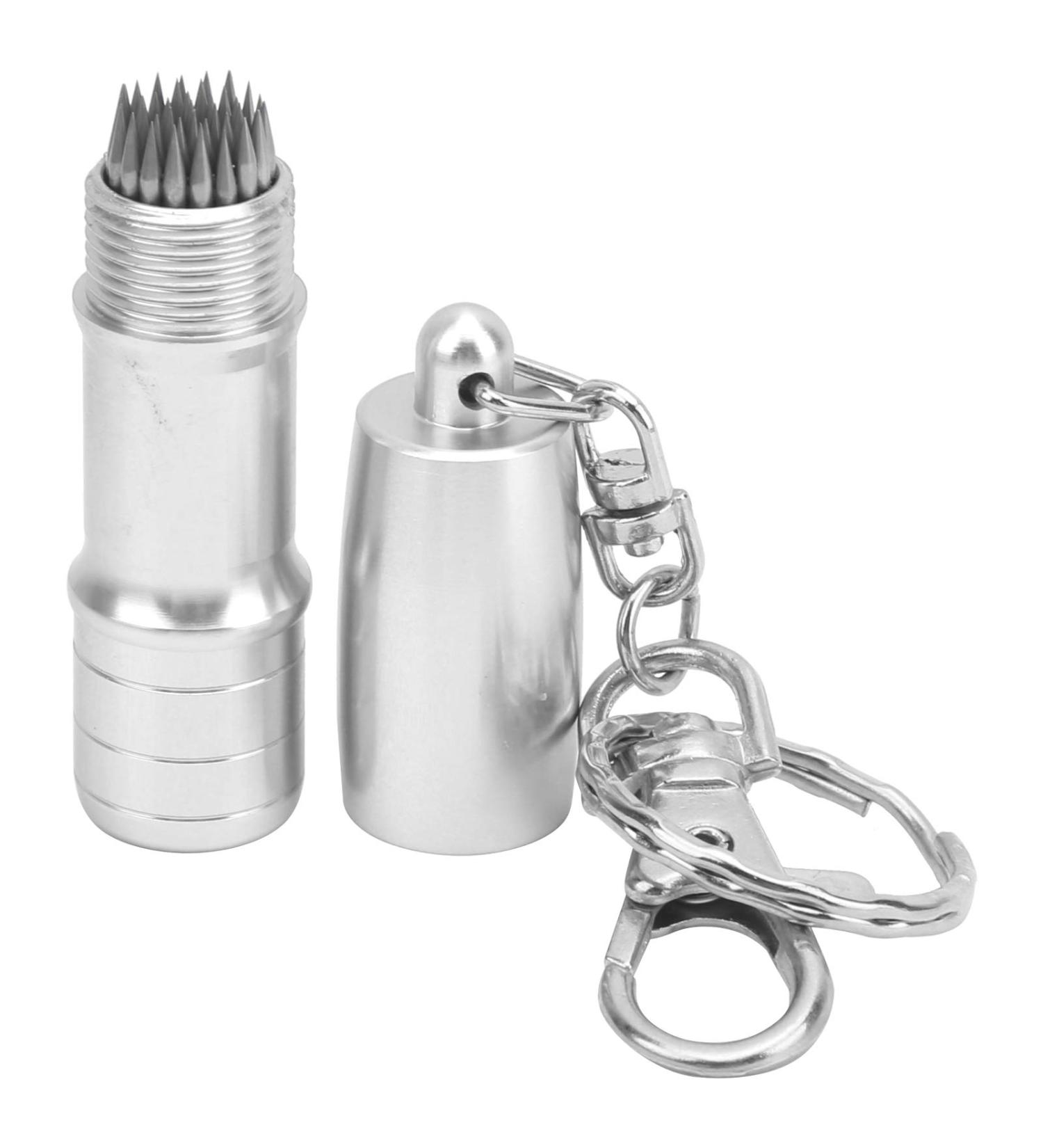 Aluminum Billiard Tip Pricker with Keychain | Pool Stick Needle for Cue Maintenance - Silver - Buy Online on GoSupps.com