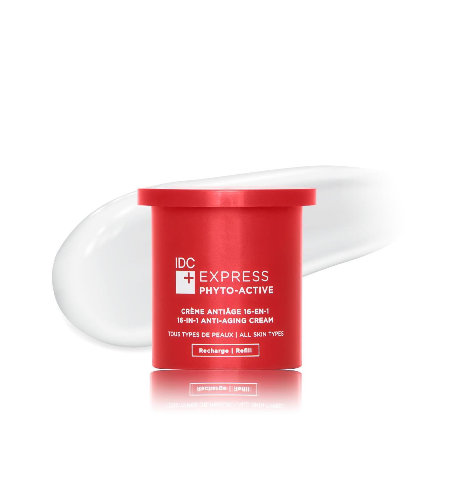 IDC Dermo Express Phyto-Active Recharge 16-in-1 Anti-Aging Face Cream | Vegan Moisturizer with Hyaluronic Acid for All Skin Types | 1.7 fl oz - Buy Online on GoSupps.com