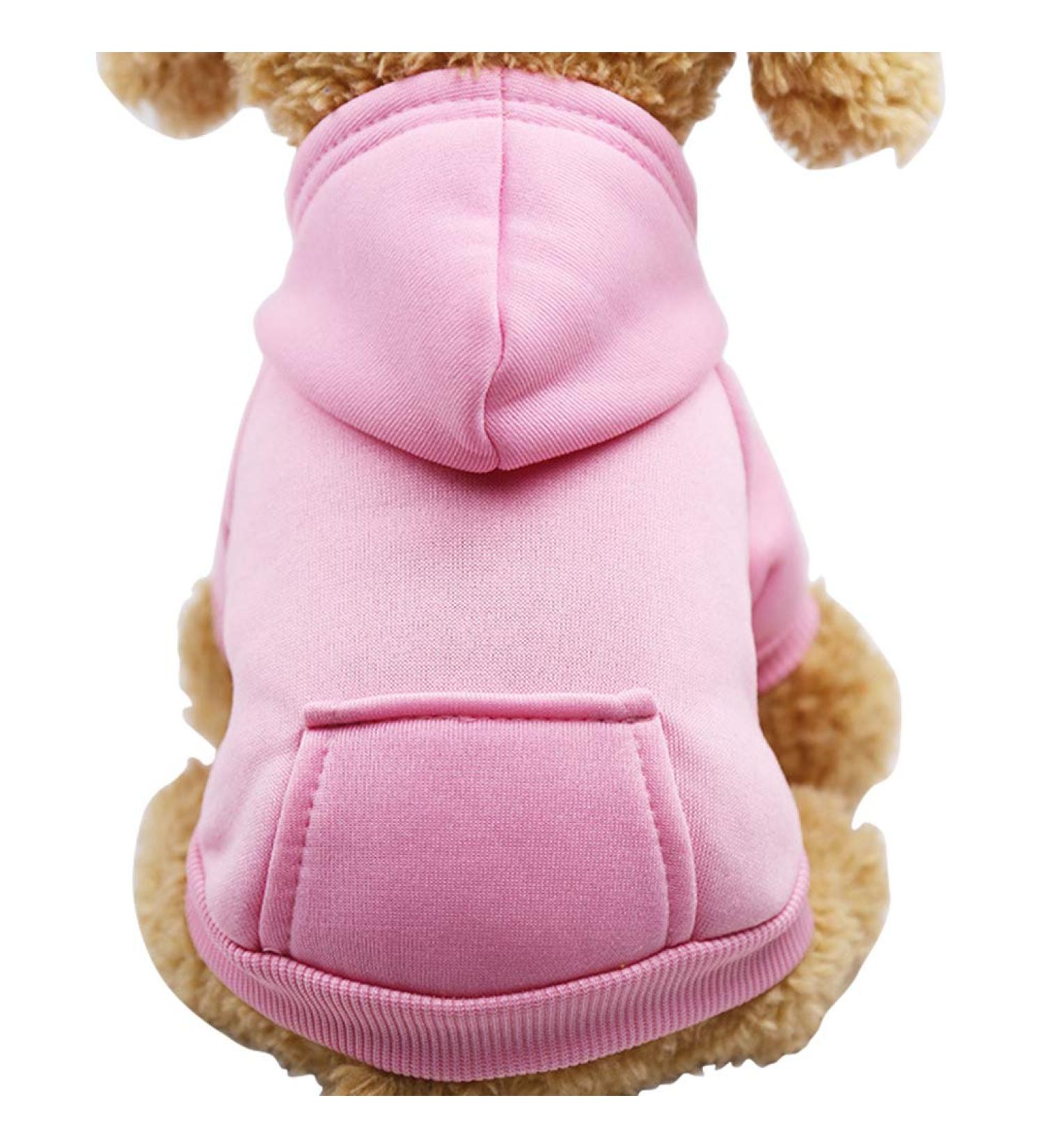 JECIKELON Pink Winter Dog Hoodie Sweatshirt for Small Chihuahuas - Cozy Costume for Cold Weather | Large Size - Buy Online on GoSupps.com