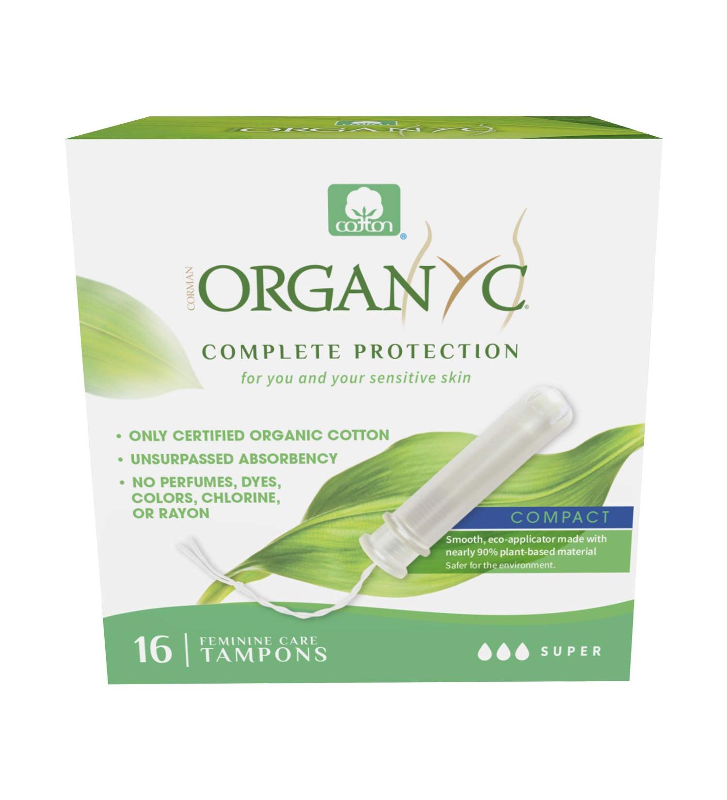 Organyc Organic Super Tampons - Eco-Friendly & Absorbent | 16 Count - Buy Online on GoSupps.com