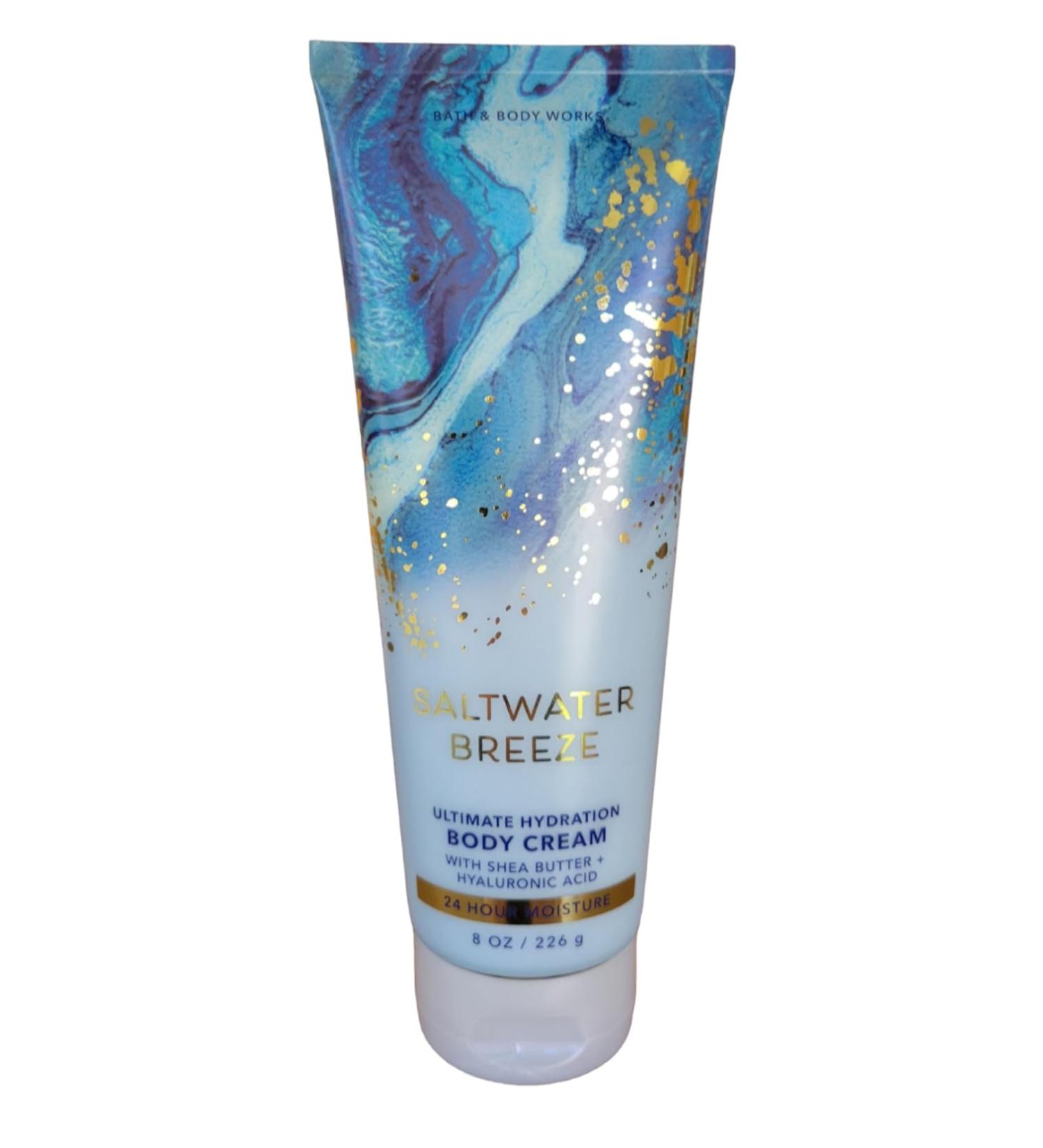 Bath & Body Works Saltwater Breeze Ultimate Hydration Body Cream Gift Set For Women 8 Fl Oz (Saltwater Breeze)