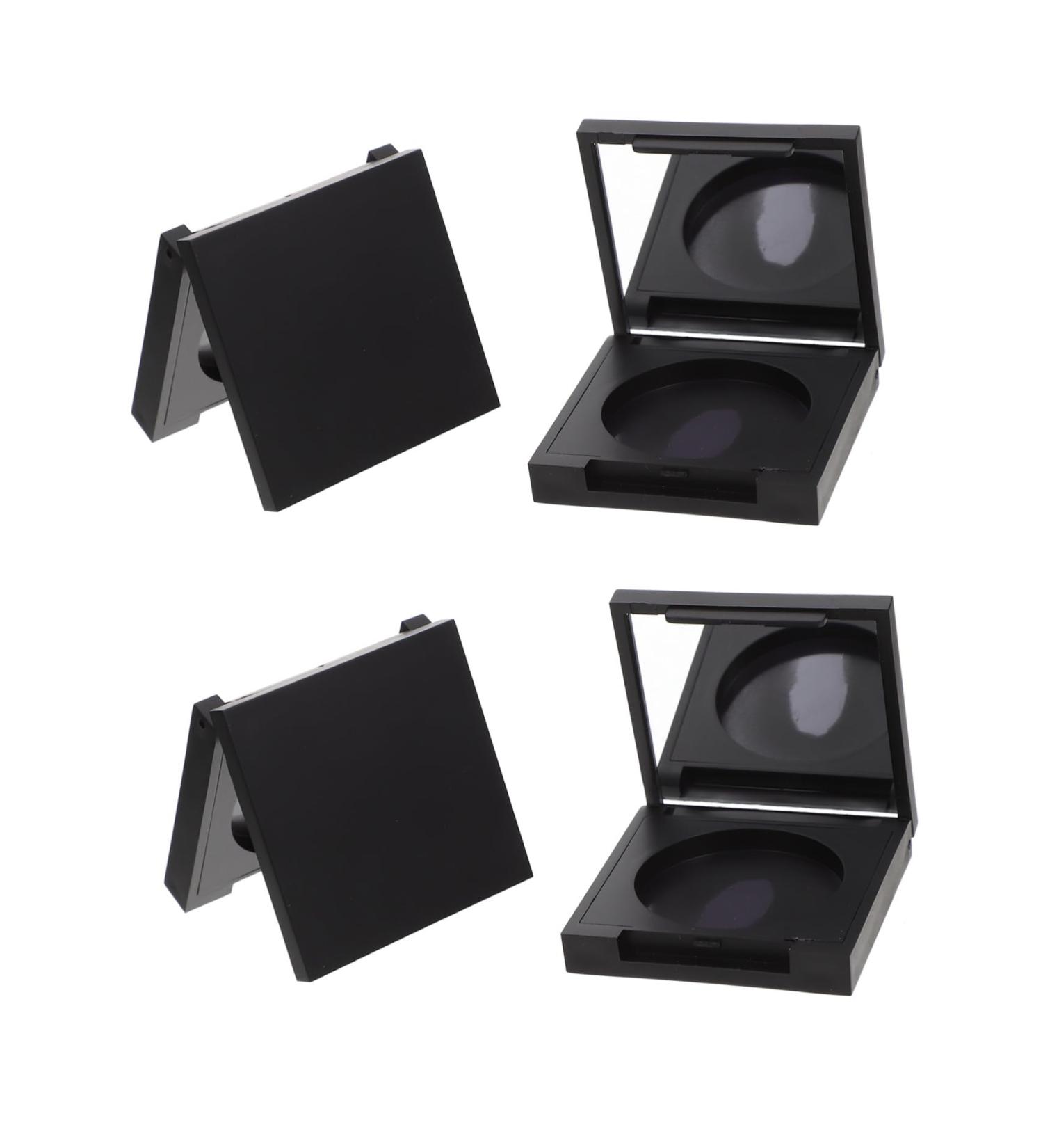 Balacoo 4pcs Blush Box Eyeshadow Box Makeup Blush Eyeshadow Organizer Eyeshadow Supplies Square Mirror 5x5cm Black - Buy Online on GoSupps.com