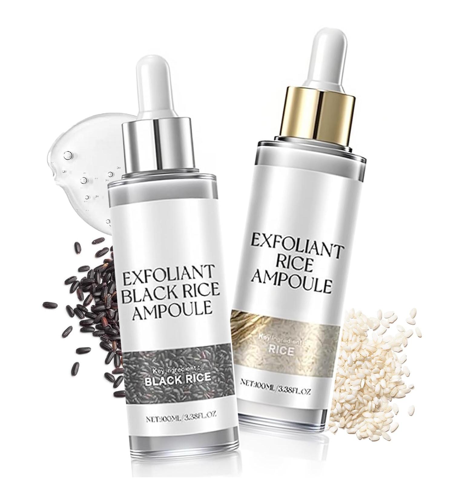 Peel Shot Glow Rice Ampoule Duo 2PCS Black and White Rice Exfoliant Gentle Peel & Pore Minimizing Rice Exfoliating Peeling for All Skin Types (Black+White/100ML) - Buy Online on GoSupps.com