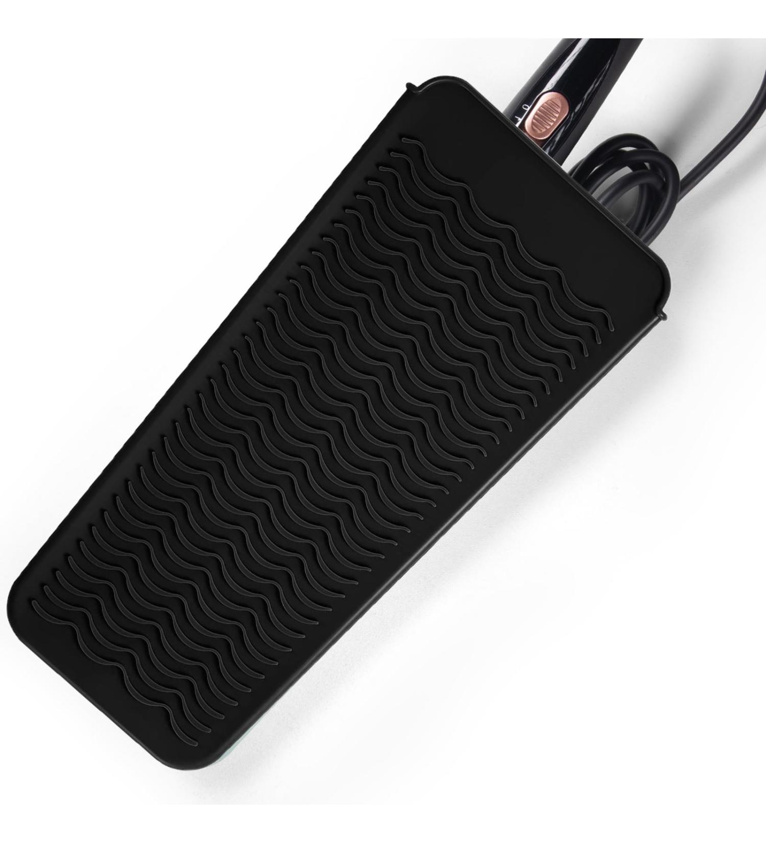 Buy Heat Resistant Hair Iron Mat Pouch - Portable Silicone Travel Mat for Flat & Curling Irons | Black - Buy Online on GoSupps.com