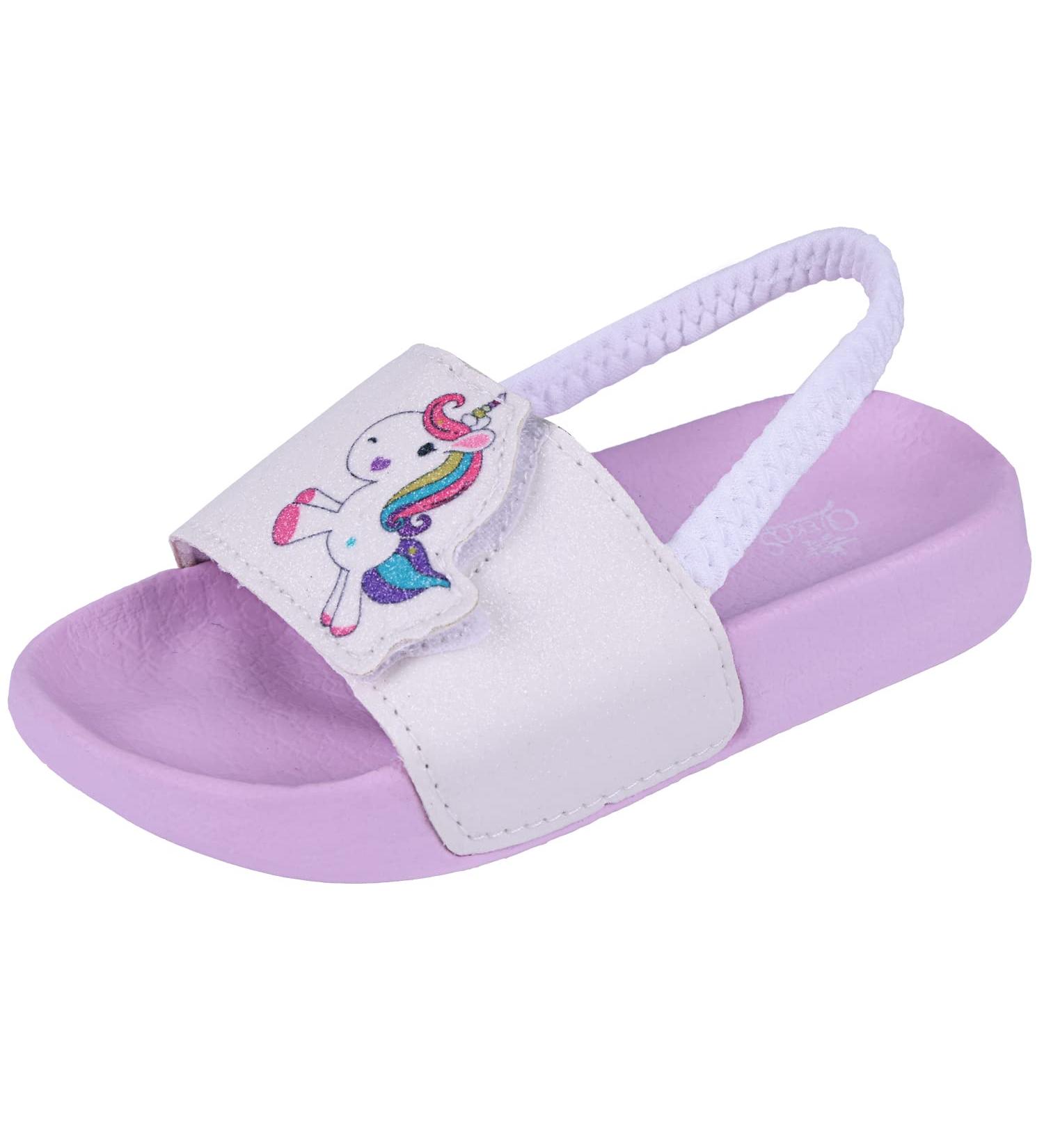 Shop Flashbroat Unicorn Purple Girls & Boys Bathing Sandals - Slipproof Summer Beach Slippers for Kids (26 EU) - Buy Online on GoSupps.com