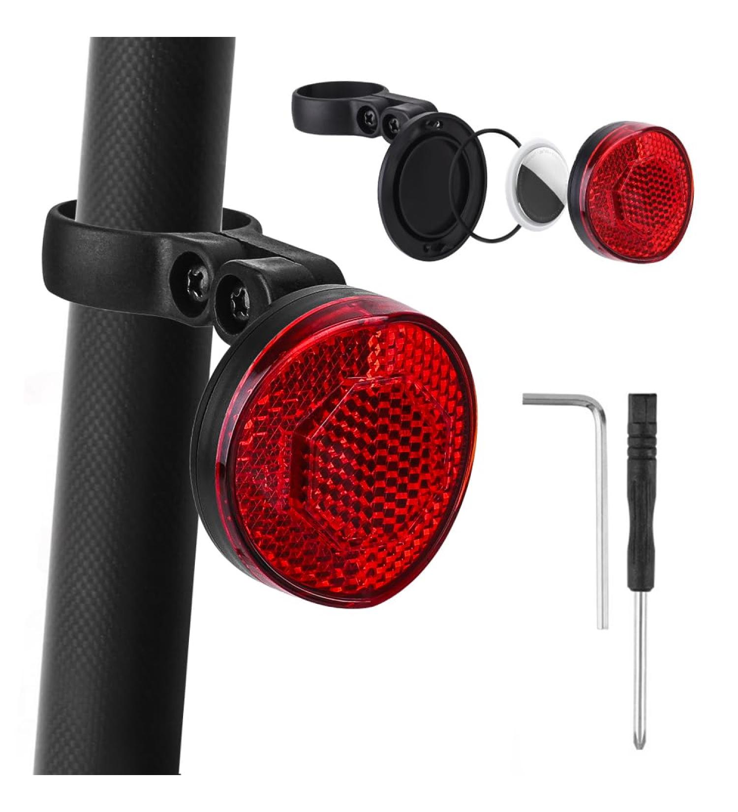 Hiullen Airtag Bicycle Bracket - Hidden Reflectors for Saddle Post | GPS Theft Protection Accessories | Fits 22.4mm 27.2mm 28.6mm 31.8mm - Buy Online on GoSupps.com
