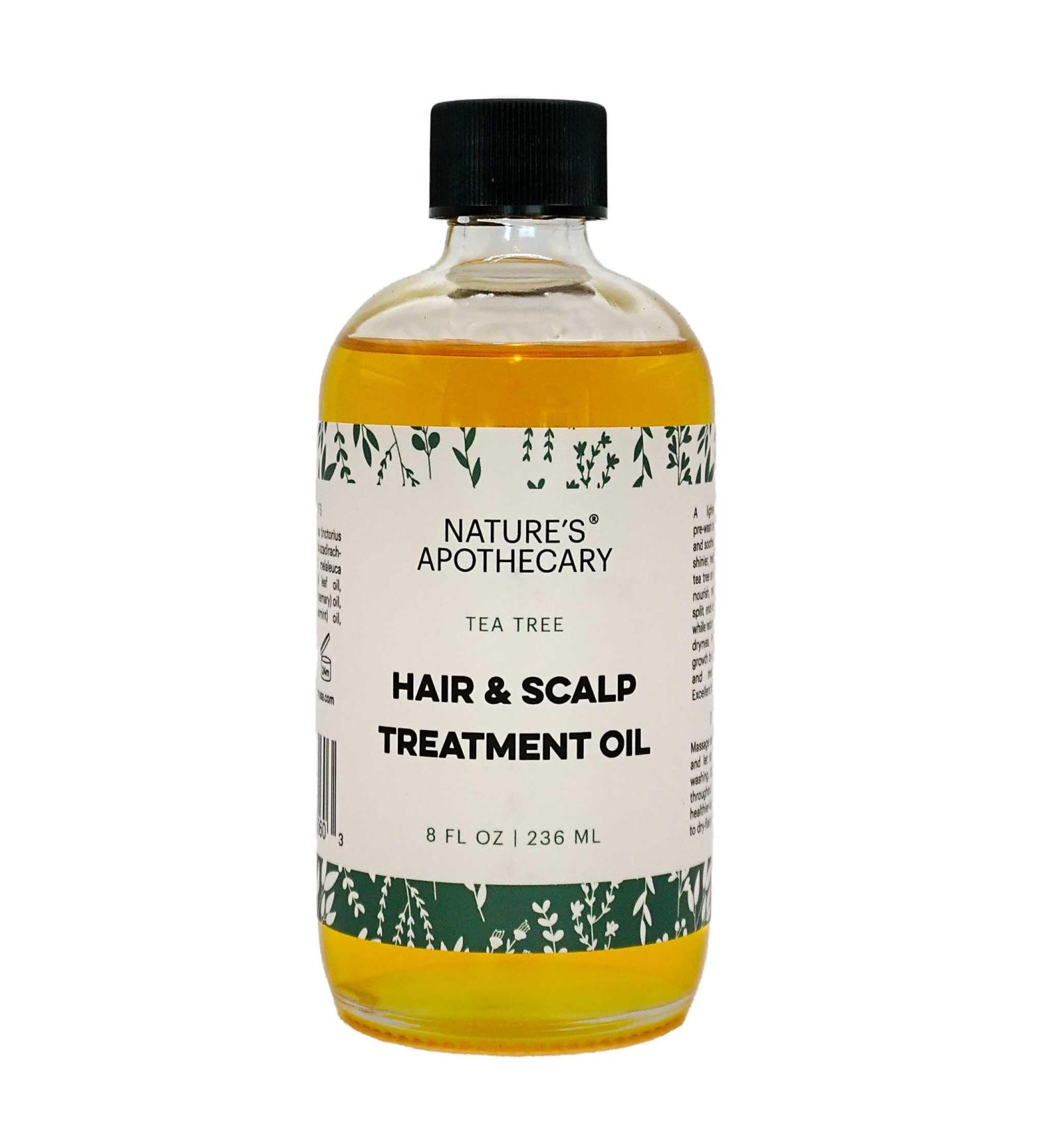 NATURE'S APOTHECARY Tea Tree Hair & Scalp Treatment Oil | Pure Tea Tree & Rosemary Essential Oils for Soothing Scalp & Promoting Hair Growth - International Shipping Available - Buy Online on GoSupps.com