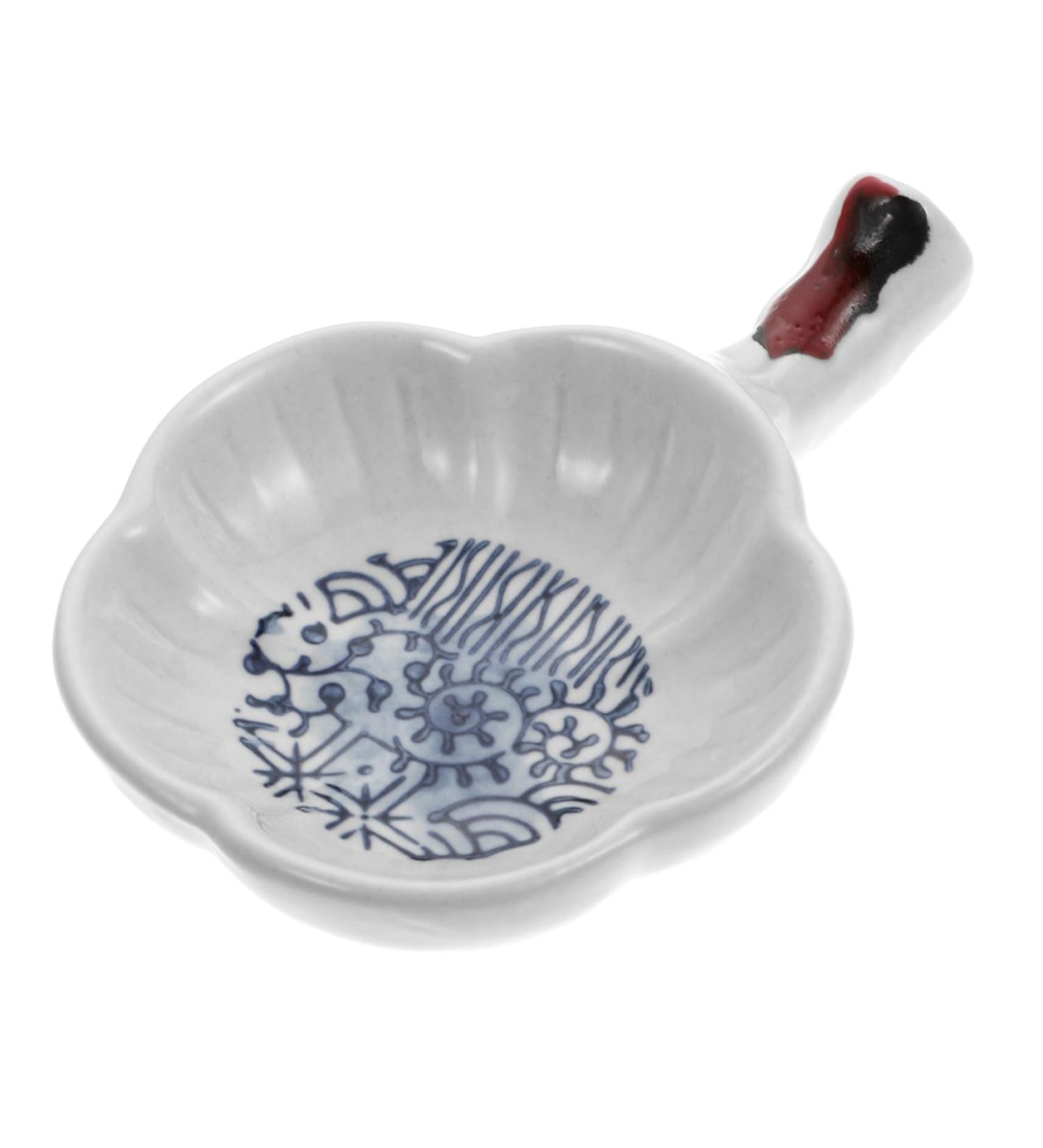 MAGICLULU 1pc Sauce Dish Vegetable Plate Ceramic Dipping Dish Pastry Plate Dipping Sauce Bowl Sauce Bowls Condiment Bowls Candy Plate Spice Dish Seasoning Dish Ceramics Household Spices 11X8X2CM Blue - Buy Online on GoSupps.com