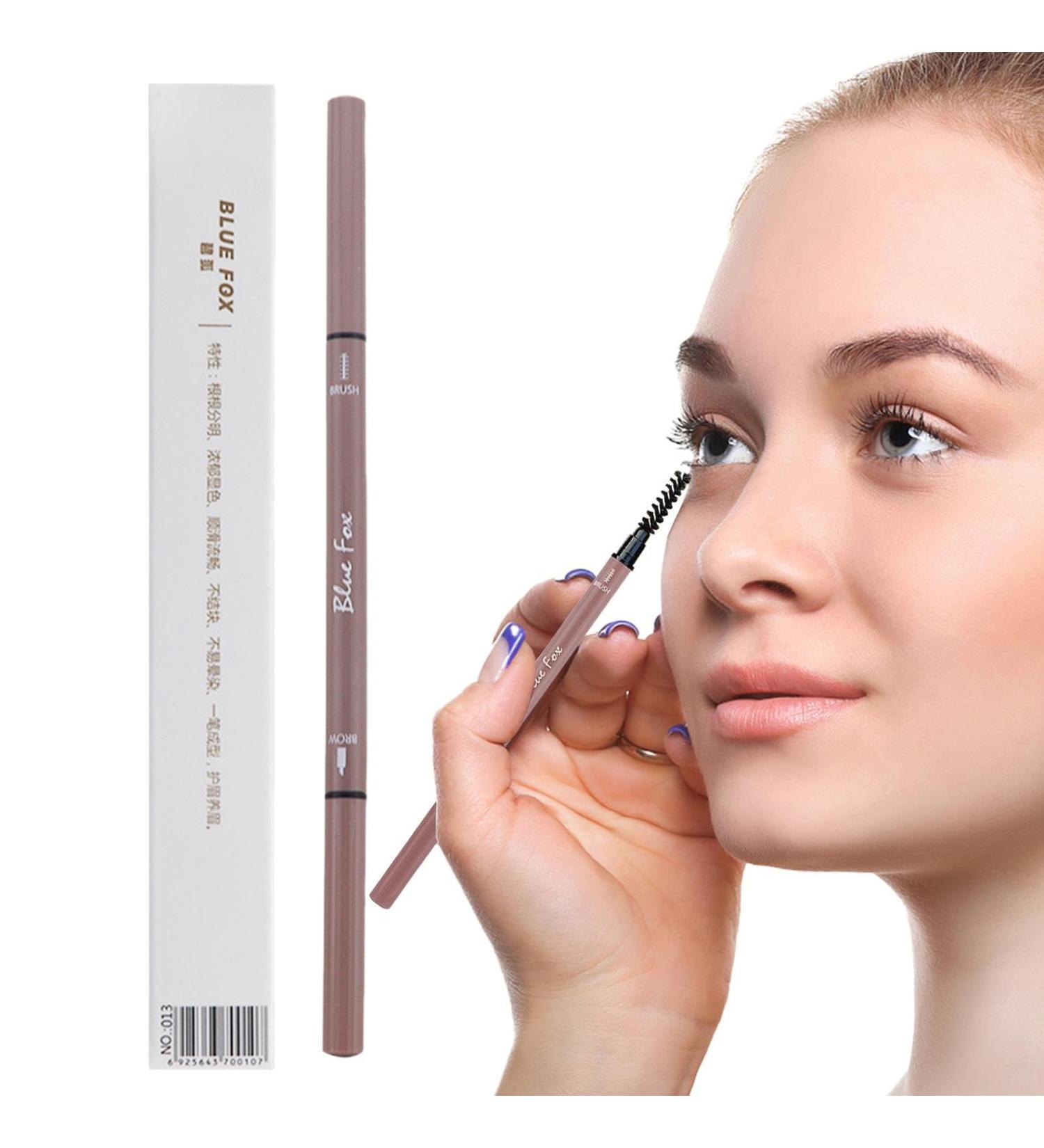 Ultra Fine Brow Defining Double Headed Makeup Brow | Long-Lasting Professional Eyebrow Definer for Stays on All Day Creates Natural Daily Look Pochy Dark Brown - Buy Online on GoSupps.com