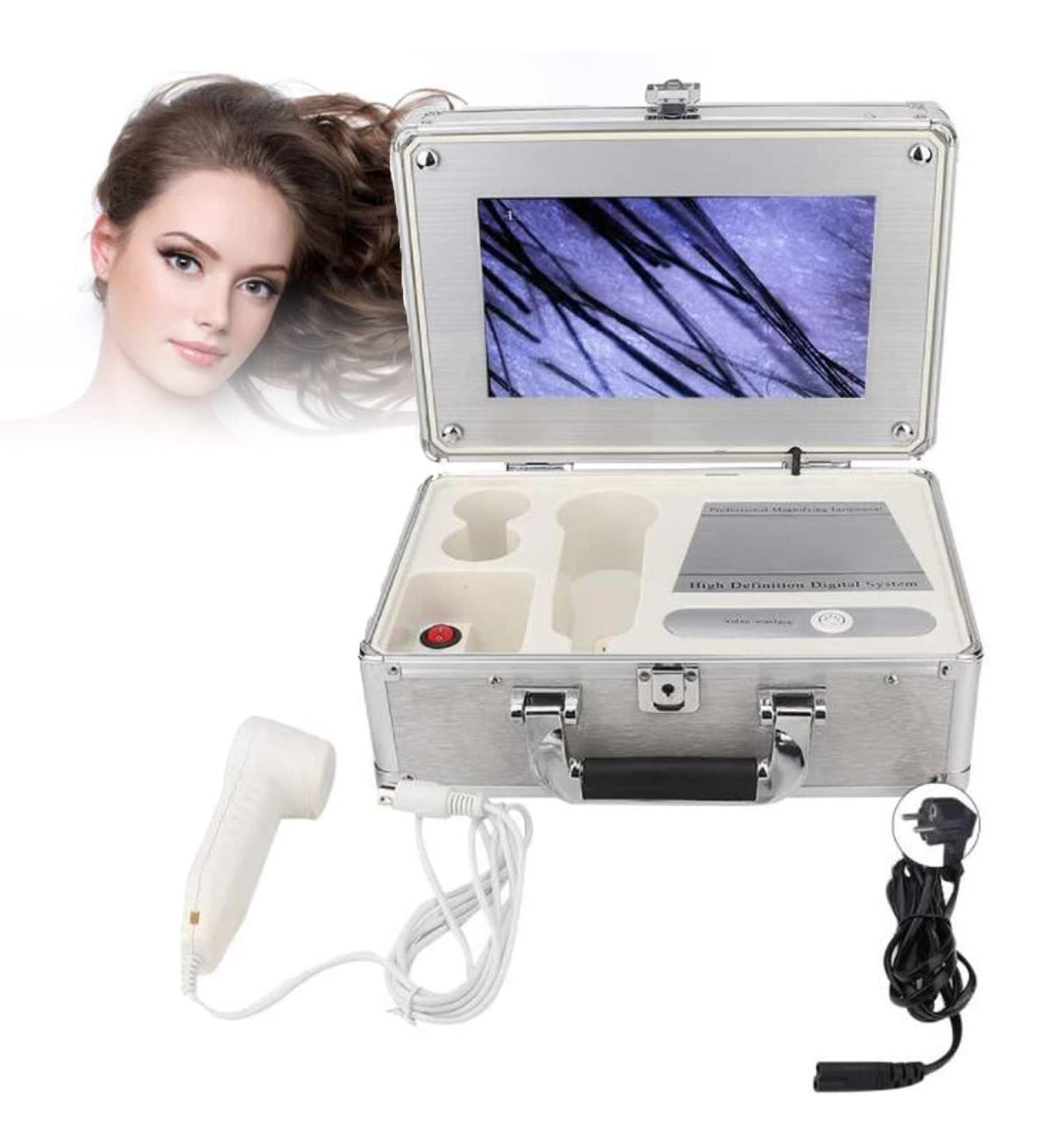 Skin Diagnosis Hair Analyzer 10.1 Inch LCD Screen Digital Charging Type Scalp Hair Follicle Skin Hair Detector Analyser Machine for Home Salon Use - Buy Online on GoSupps.com