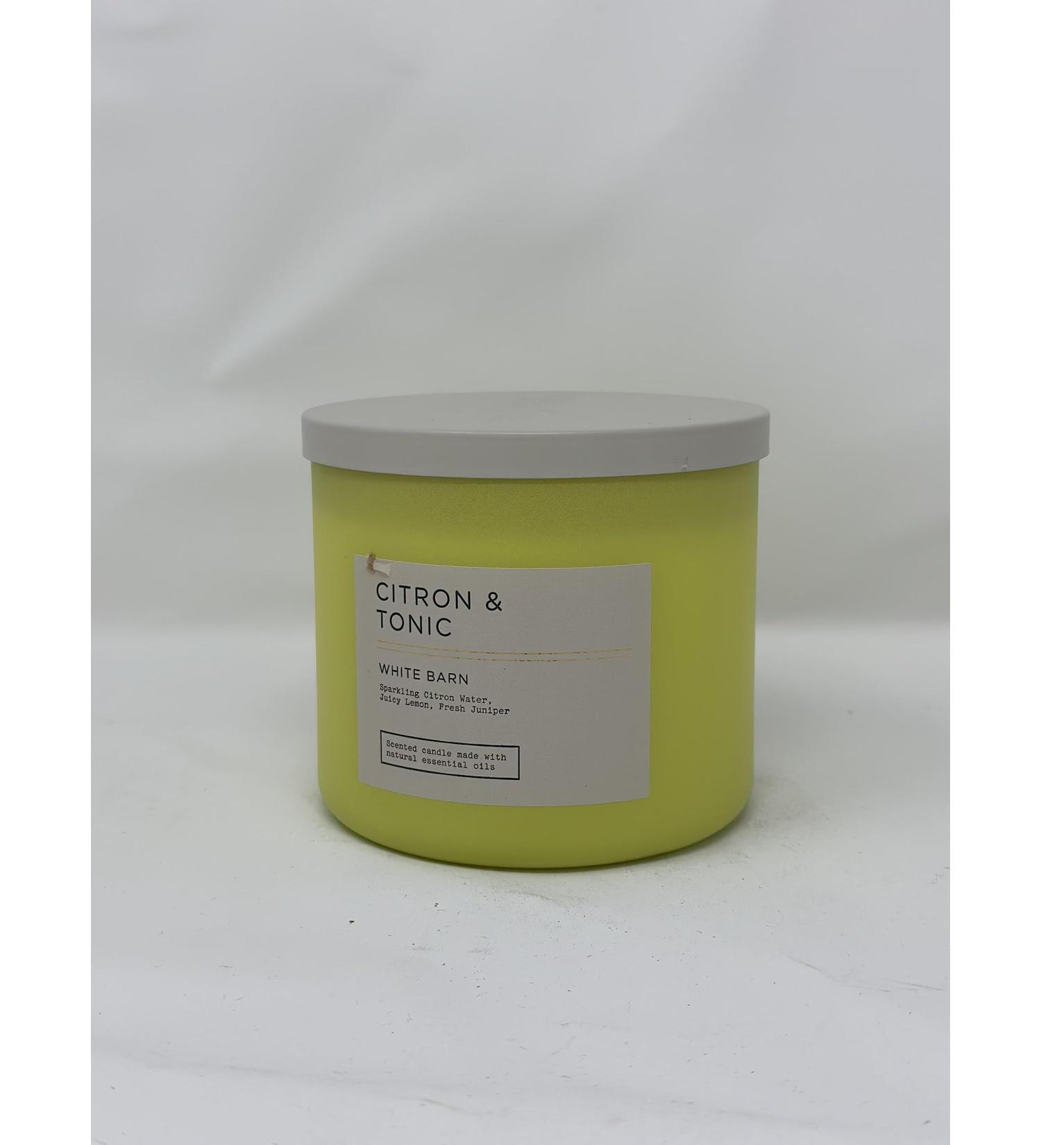 Citron & Tonic 3 Wick Candle 14.5 oz / 411 g Made with Natural Essential Oils