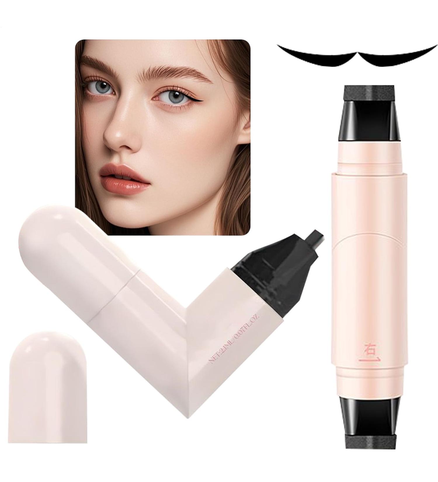 Pochoir Aileron de Maquillage Pochoir Double Pointe pour Femme Aileron Yeux Cosm tiques en Gel Cr meux R sistant l'Eau Quotidien pour Trajets Rendez-vous Voyages Noir - Buy Online on GoSupps.com