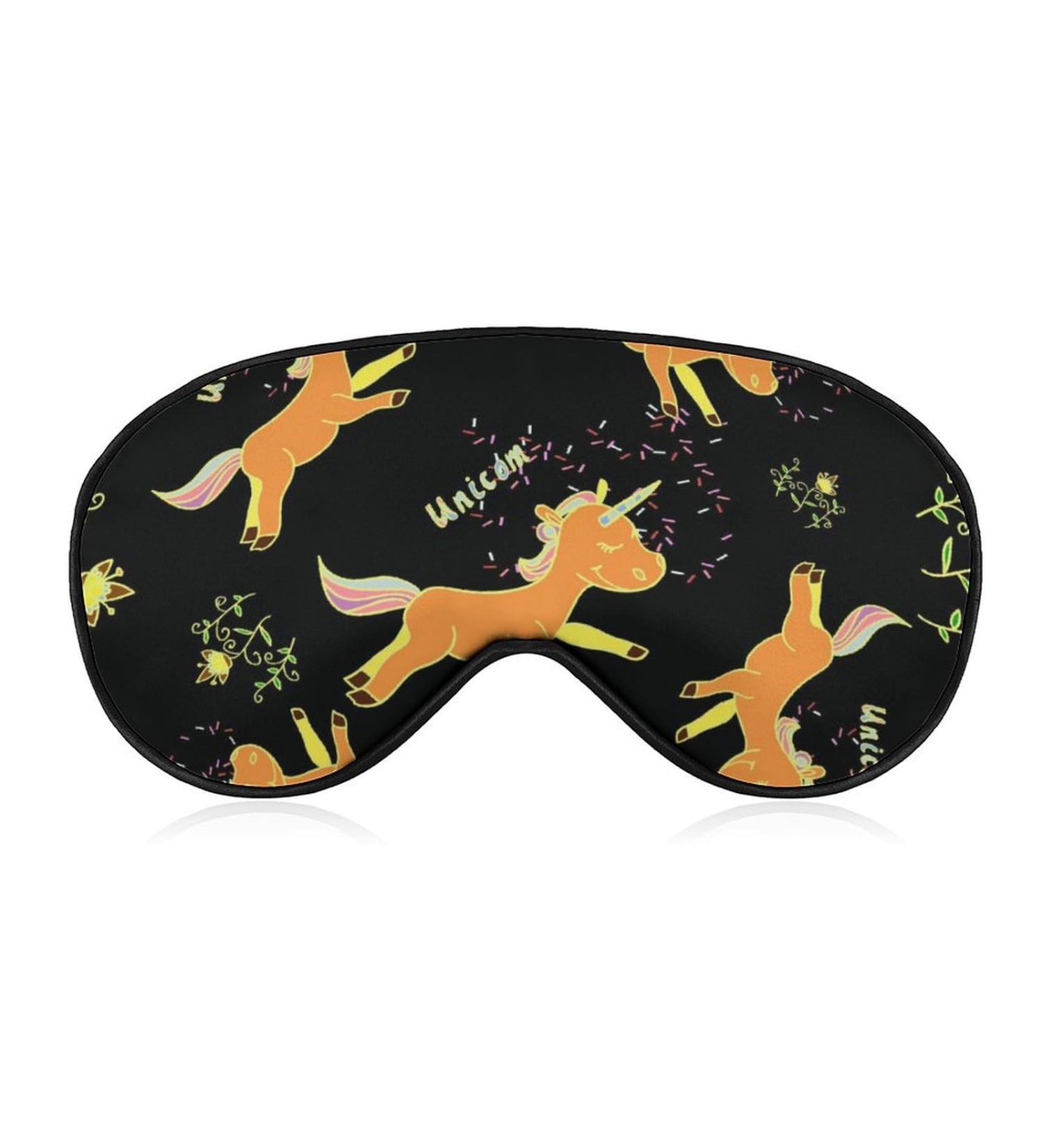 Buy Cartoon Unicorn Sleep Mask - Sparkling Light Blocking Eye Mask for Comfortable Sleep | Adjustable Soft Eye Shade for Men & Women - Buy Online on GoSupps.com