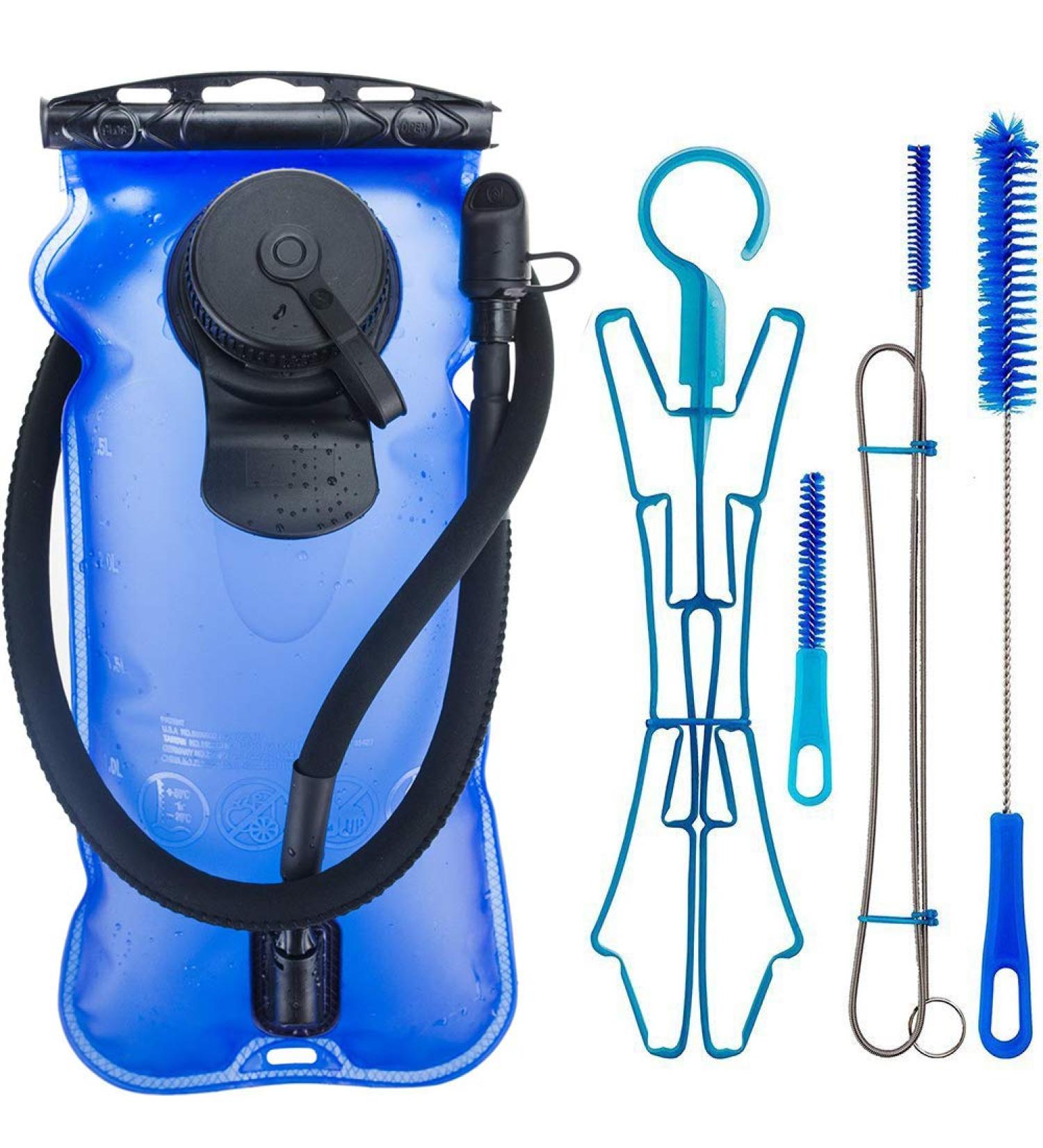 WACOOL 3L BPA Free Hydration Pack Bladder 100oz Water Reservoir Blue - Leak-Proof & Double Opening Design | Includes Clean Kit - Buy Online on GoSupps.com