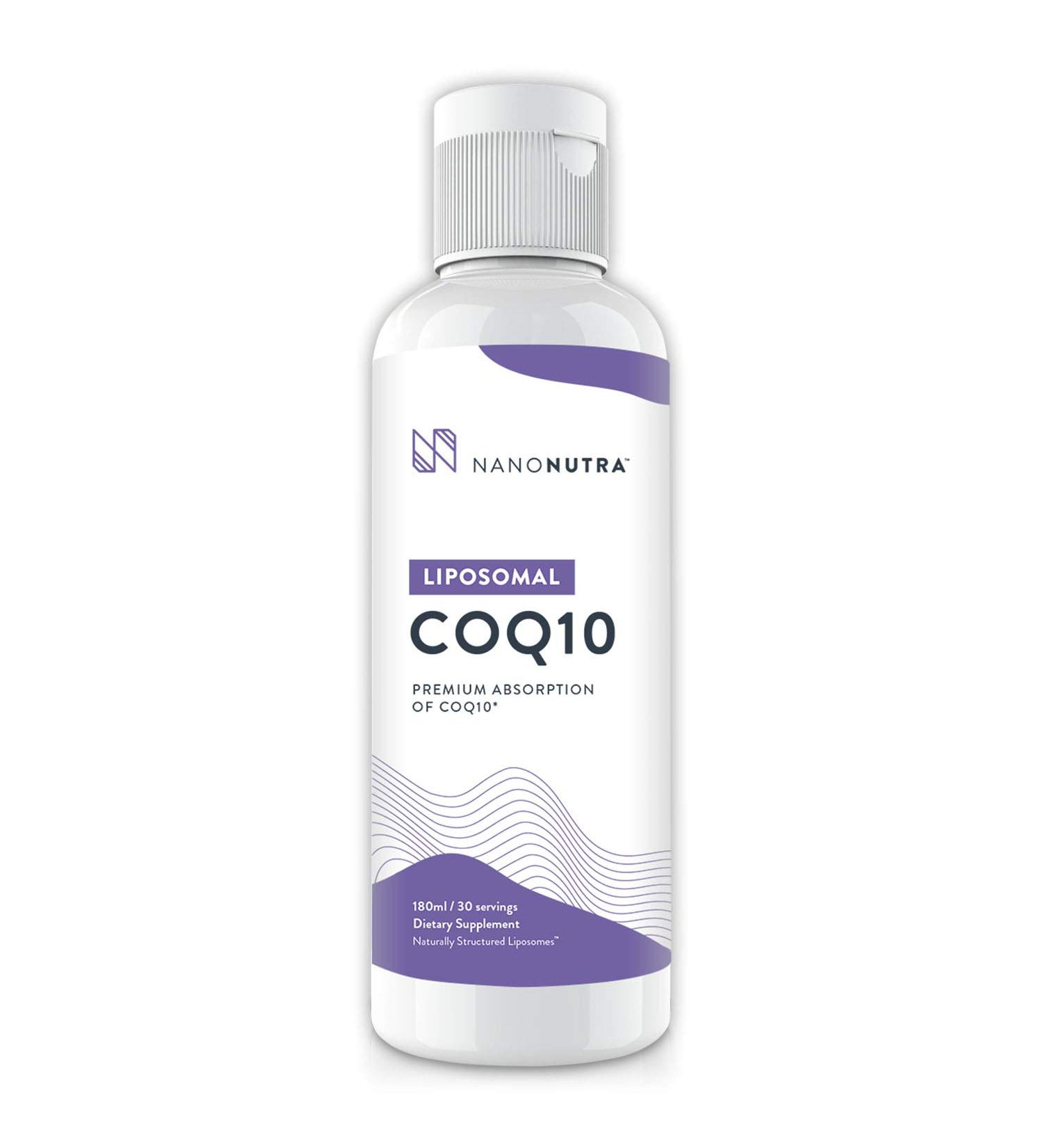 Liposomal CoQ10 Supplement 100mg | Fast Absorbing Ubiquinone | Non-GMO Non-Soy | Energy & Anti-Aging | 180ml/30 Servings - Buy Online on GoSupps.com