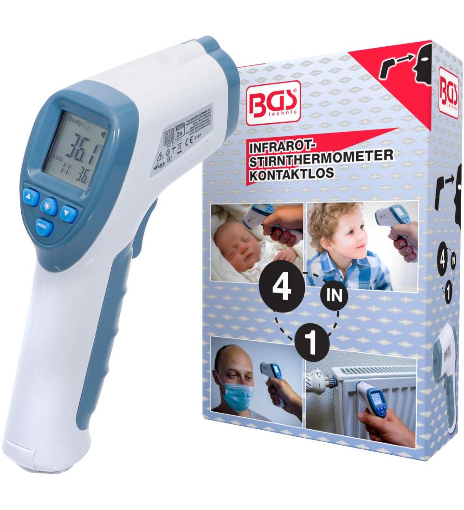 BGS 6006 Forehead Thermometer | Infrared Contactless | Baby Children & Adult Fever Measurement | 0-100 C - Buy Online on GoSupps.com