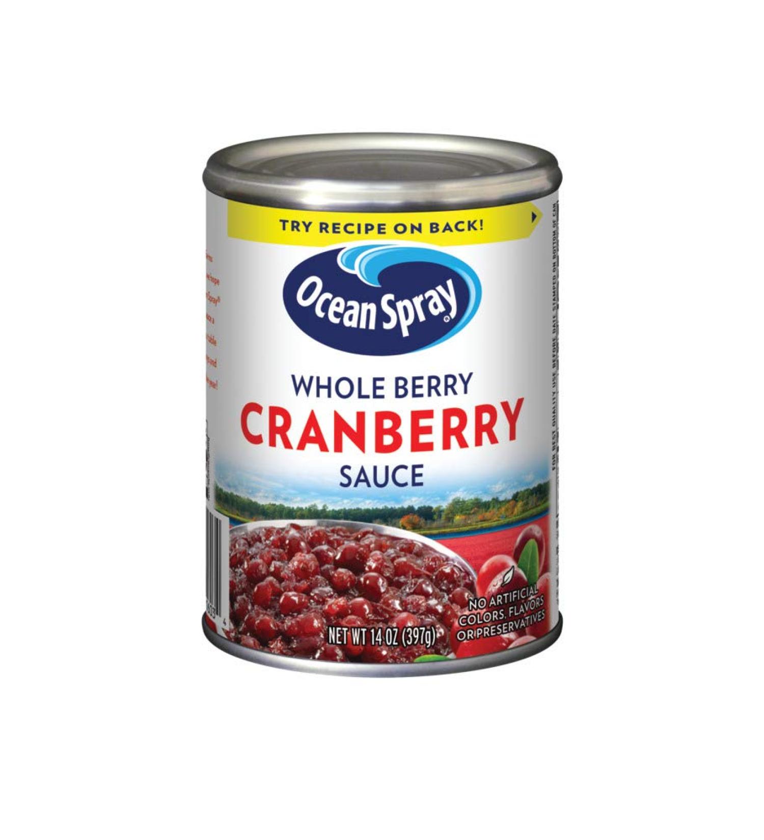 Ocean Spray Gluten Free Whole Berry Cranberry Sauce 14oz Can - Delicious Whole Berry Flavor - Buy Online on GoSupps.com