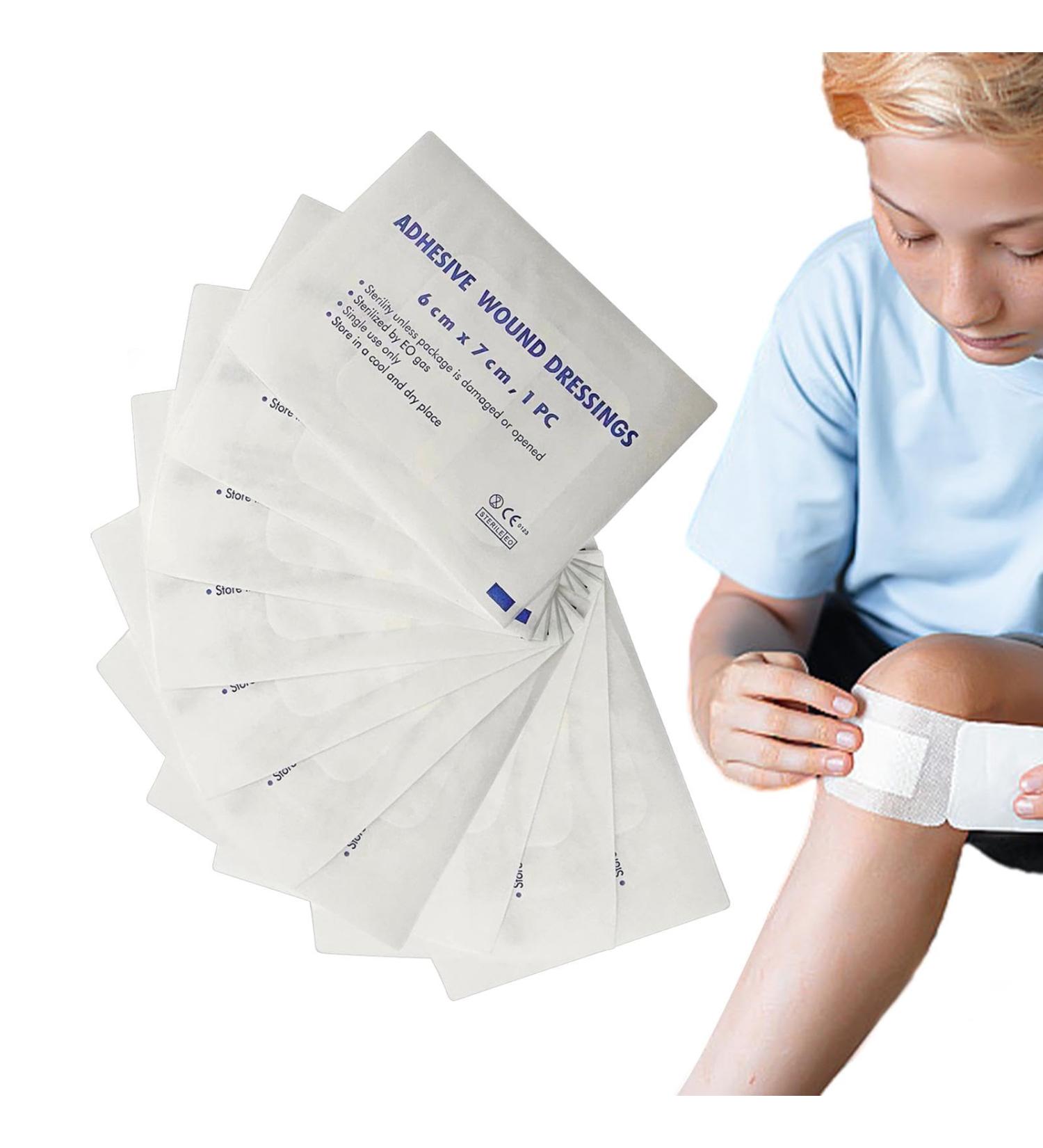 Whrcy Wrapped Dressing - 10 Breathable Pads for Damaged Skin | Ideal for Sports Camping Travel & Hiking - Buy Online on GoSupps.com