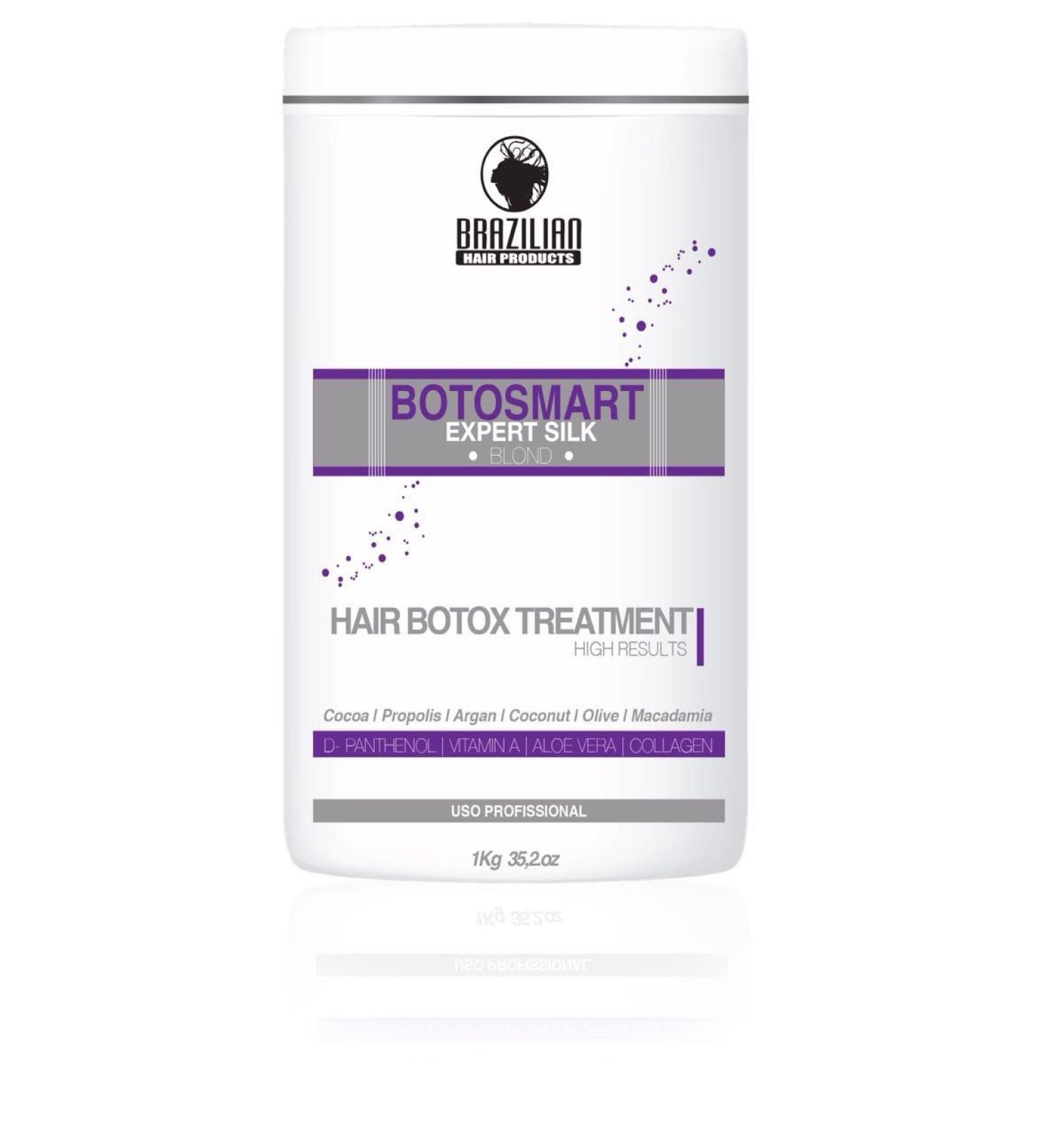 Brazilian BotoSmart Expert Silk Blond Hair Treatment with Macadamia - 1kg - Buy Online on GoSupps.com
