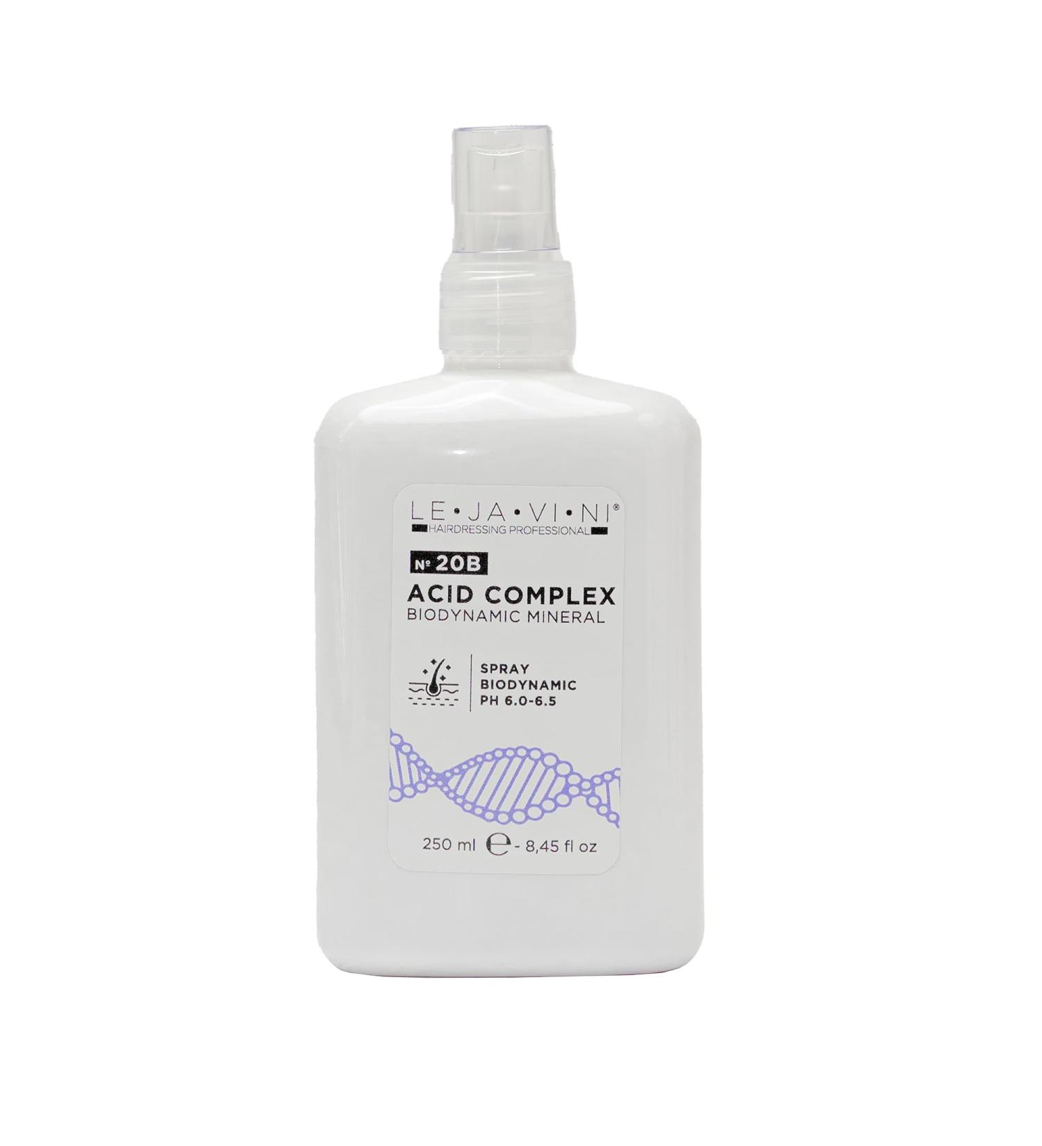 Lejavini N 20B Acid Complex Biodynamic Mineral pH 6.0-6.5 250 ml Spray concentr pour traitement capillaire
