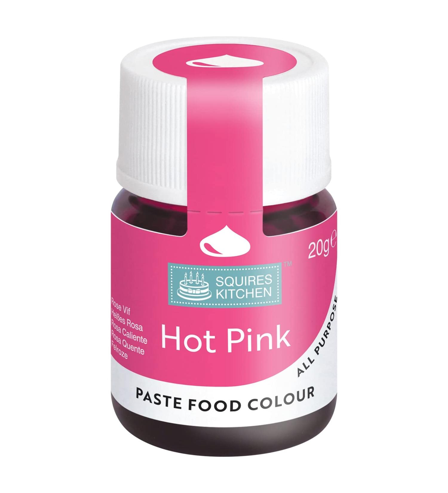 Squires Kitchen Hot Pink Food Colouring Paste - 20g | Concentrated for Sugarpaste, Fondant, Buttercream & More - Buy Online on GoSupps.com