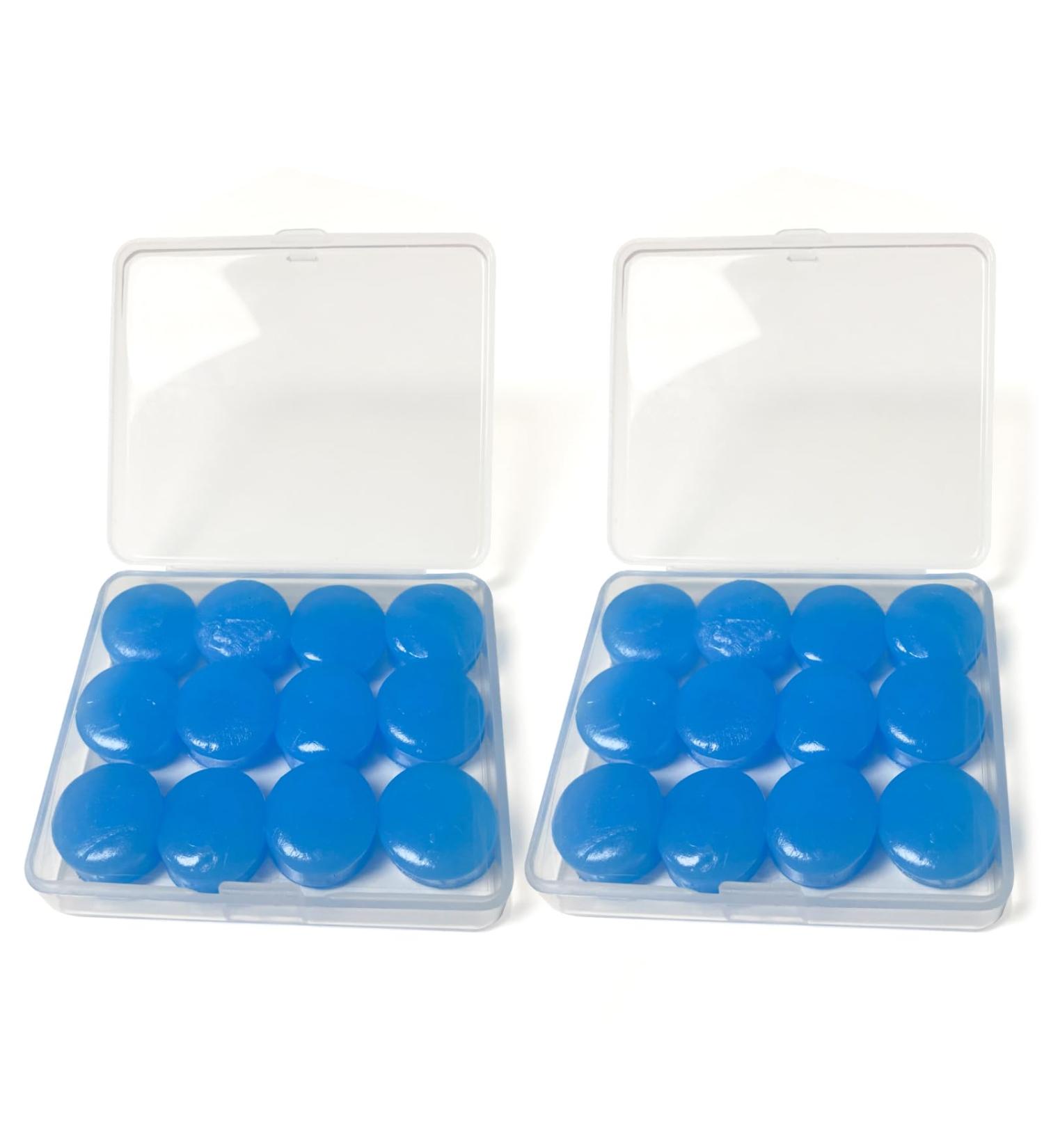 GEN'C B AUTY Silicone Earplugs Reusable Ear Plug | Waterproof | Noise Cancelling | Traveling | Sleeping | Working (24 counts) - Blue Color - Buy Online on GoSupps.com