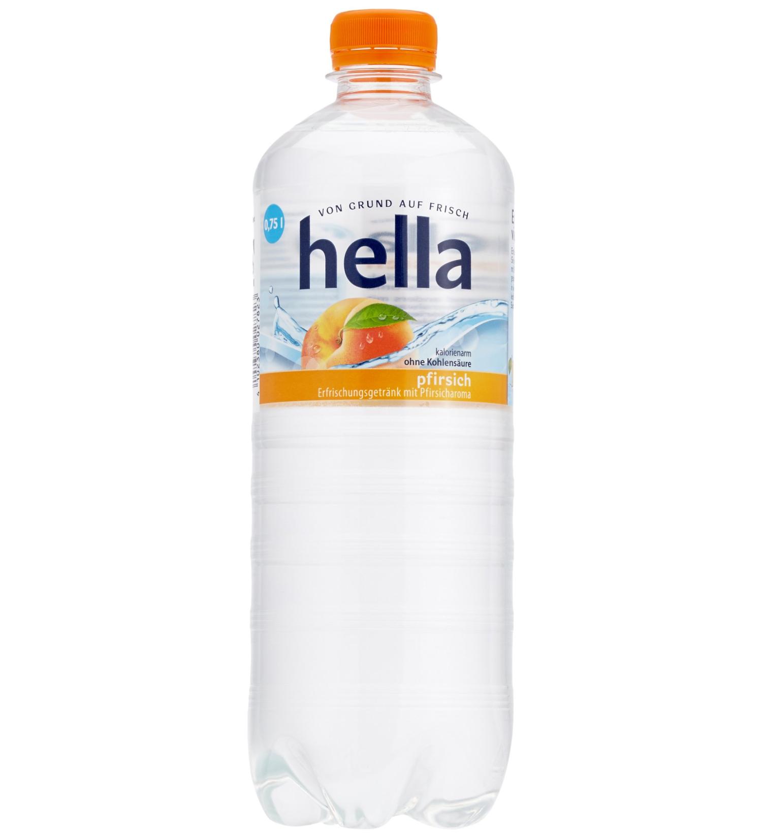 Hella Mineralbrunnen Near Water Peach - DISPOSABLE 6x0.75L | Buy Internationally Online - Buy Online on GoSupps.com