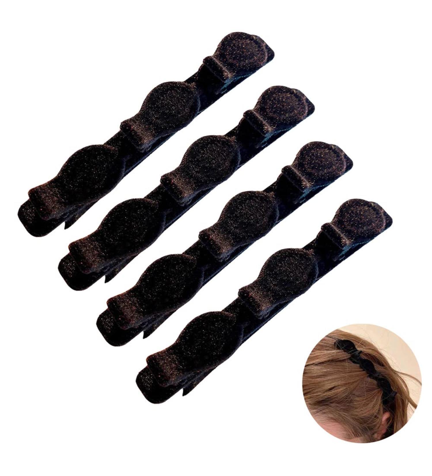 Hair Clips 4 Pack Double Layer Twist Plait Clip for Styling - Black - Buy Online on GoSupps.com
