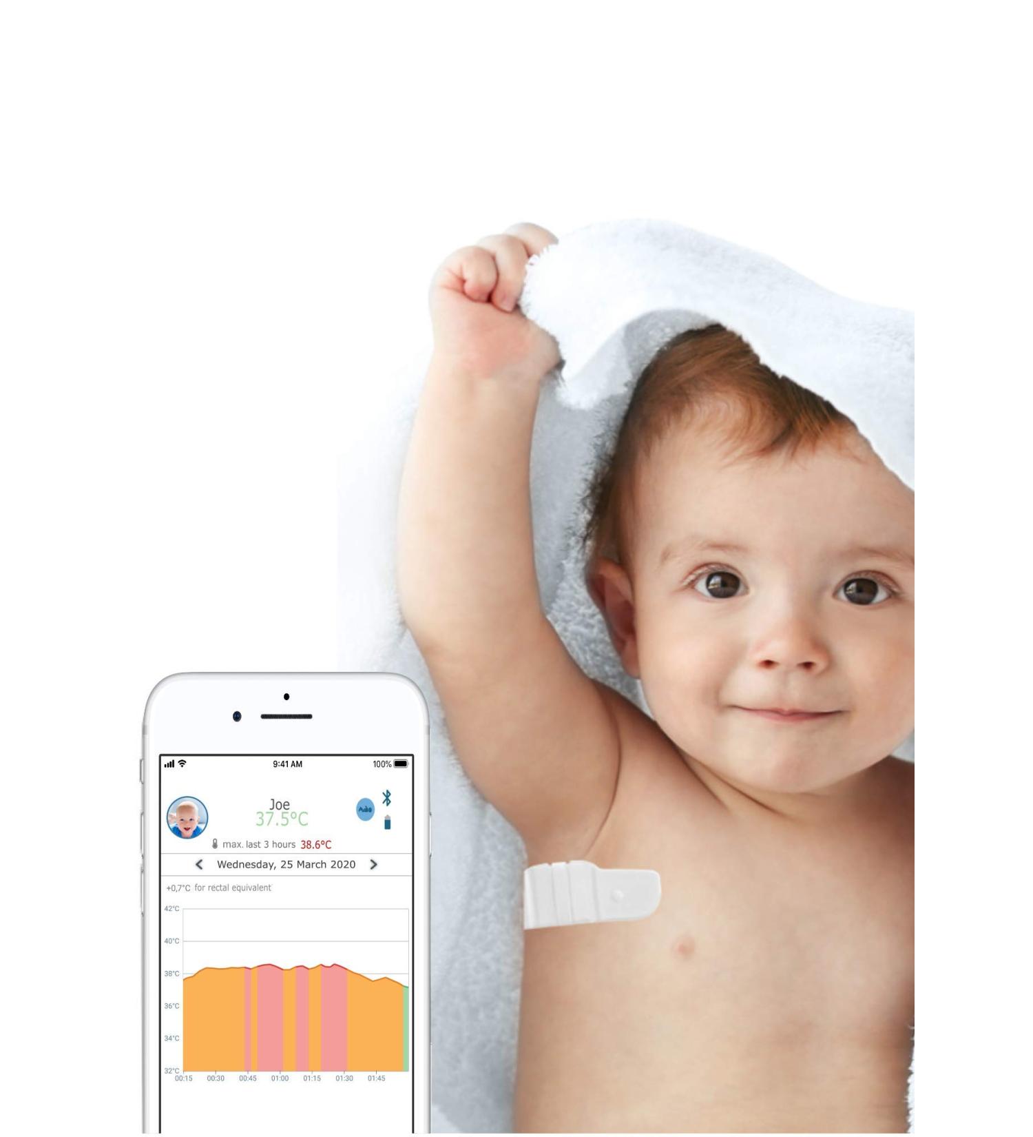Buy TUCKY Patch Thermometer - Medical Device for Continuous & Remote Temperature Monitoring - International Shipping Available - Buy Online on GoSupps.com