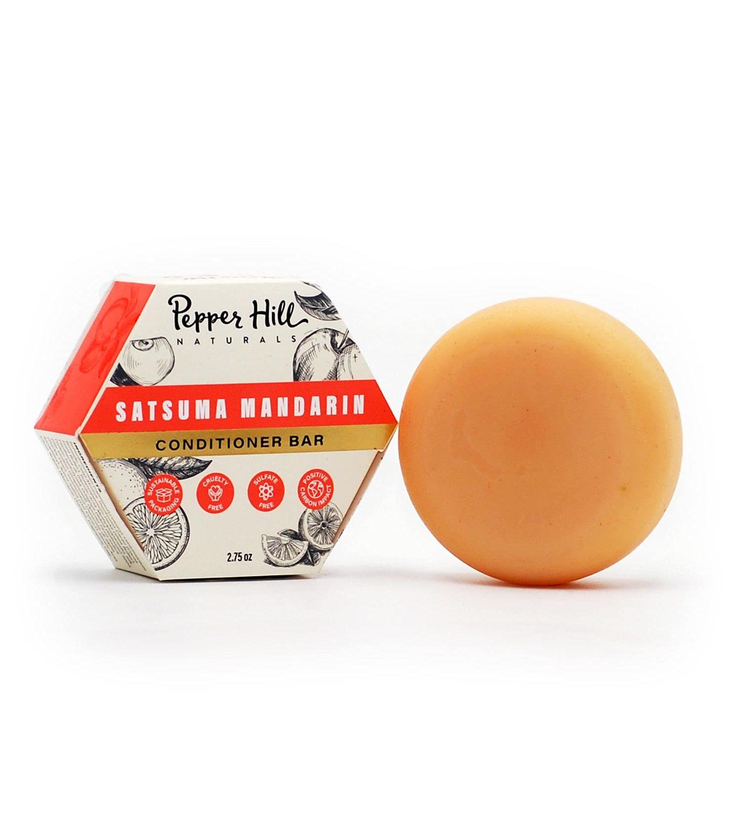 Pepper Hill Conditioner Bar - Satsuma Mandarin | Vegan Cruelty-Free Sulfate-Free Solid Shampoo - Eco-Friendly & Plant-Based - Buy Online on GoSupps.com
