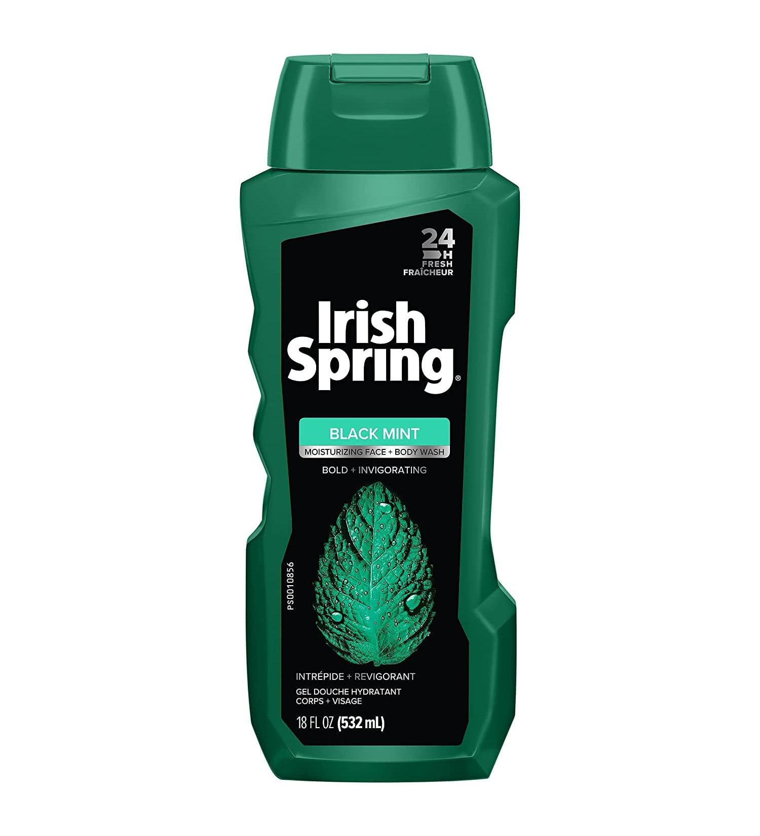 Irish Spring Black Mint Body Wash 18oz - Buy Online on GoSupps.com