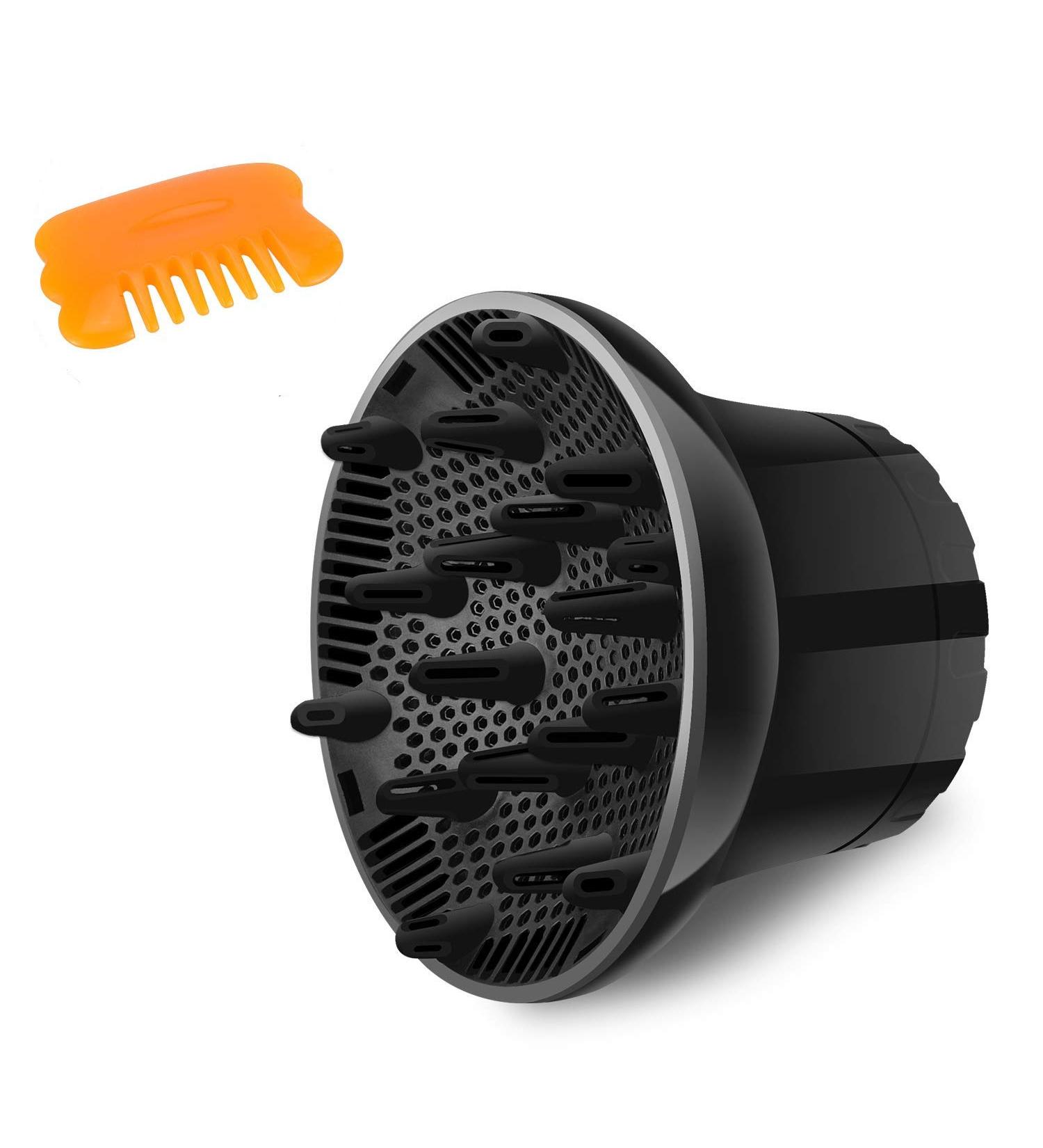 FaHaner Universal Hair Diffuser for Blow Dryer | Professional D-1.38 inch to 2.68 inch Diffuser for Curly, Straight, Wavy Hair | Includes Free Scalp Massage Comb - Buy Online on GoSupps.com