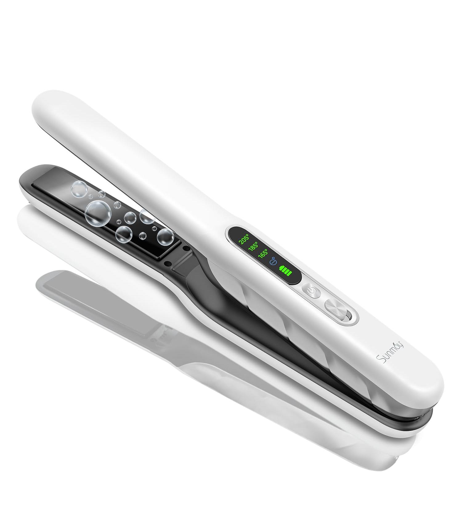 Buy SUNMAY Voga Plus Cordless Hair Straightener & Curler | Portable Travel-Friendly Ionic Ceramic Flat Iron | Rechargeable Wireless USB Dual Voltage - Perfect for On-The-Go Styling - Buy Online on GoSupps.com