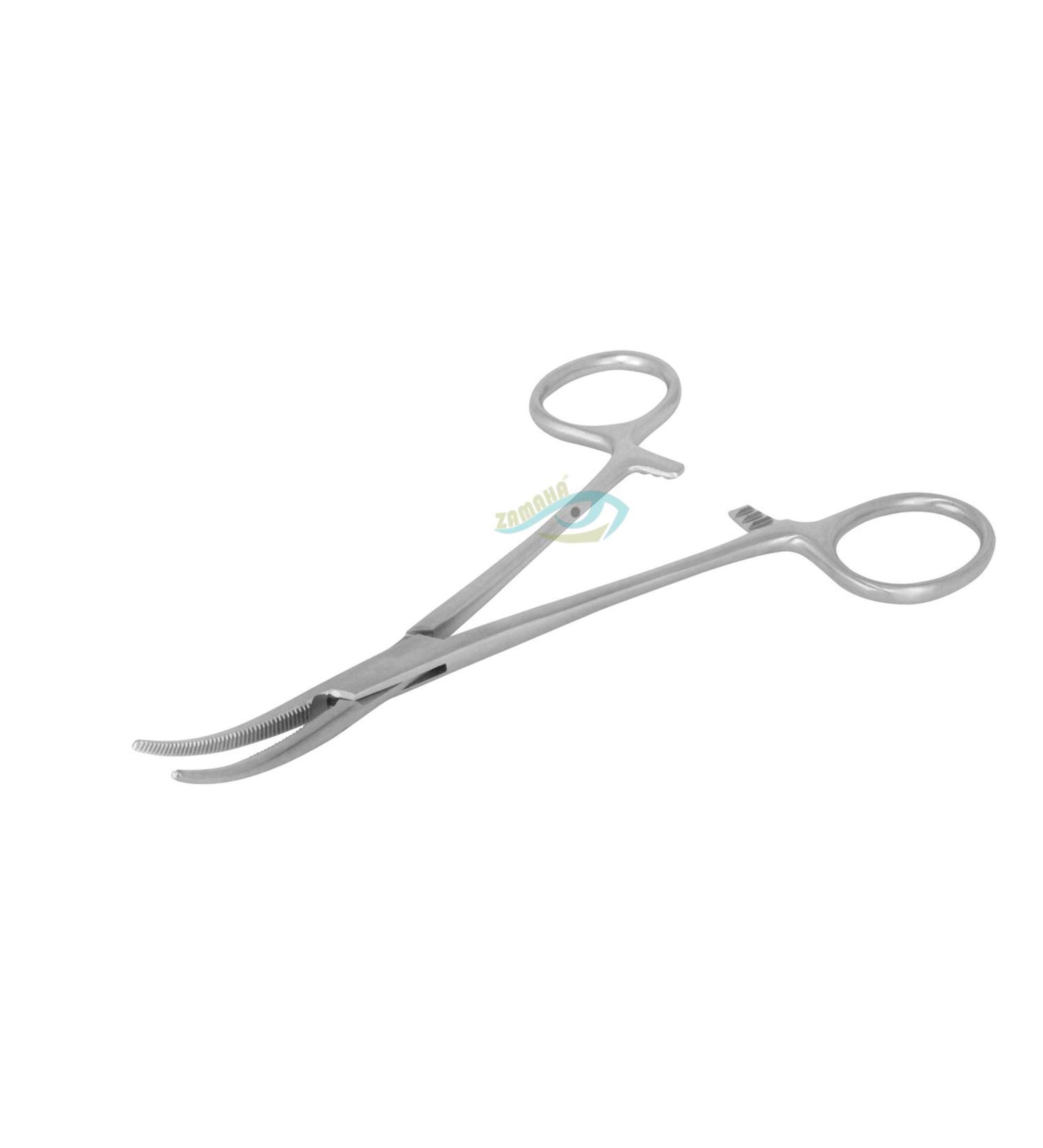 Mosquito Hemostat Forceps Curved Stainless Steel Dog Cat Pet Scissors Ear Hair Clamp Fishing Scissors Tools (Curved 12.5cm)