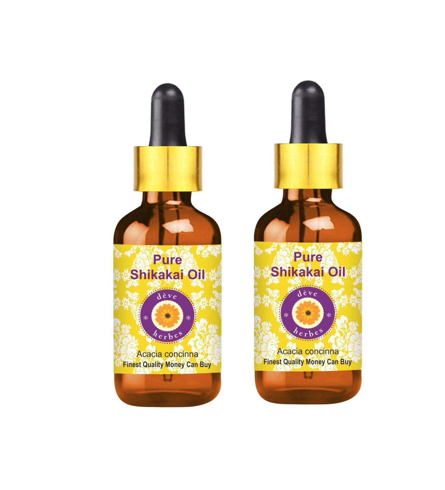 d ve herbes Shikakai Oil (Acacia concinna) with Glass Dropper (Pack of Two) 100ml X 2 (6.76 oz) - Buy Online on GoSupps.com