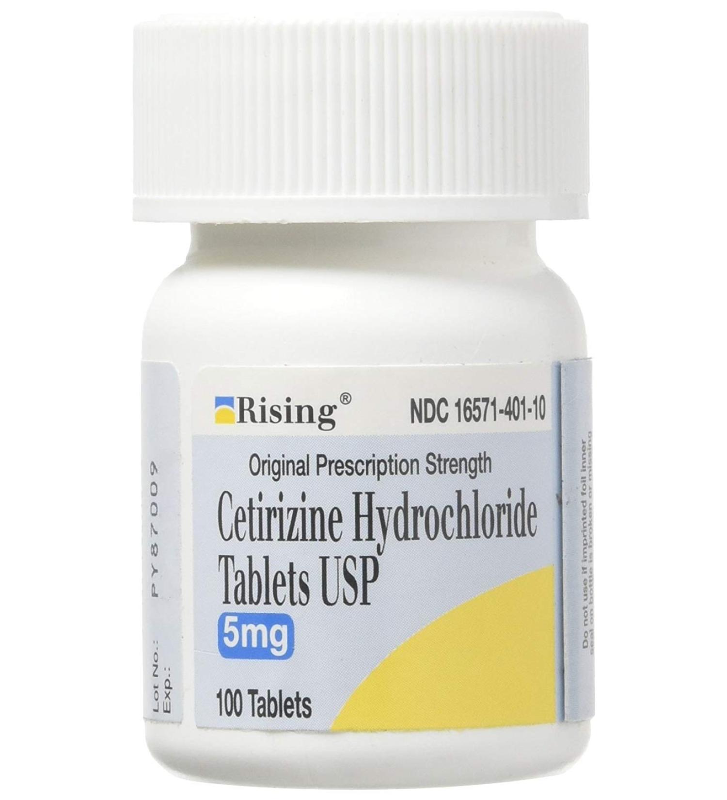Cetirizine 10 mg Antihistamine Tablets Generic for Zyrtec 24 Hour Allergy Tablets 100 Tablets