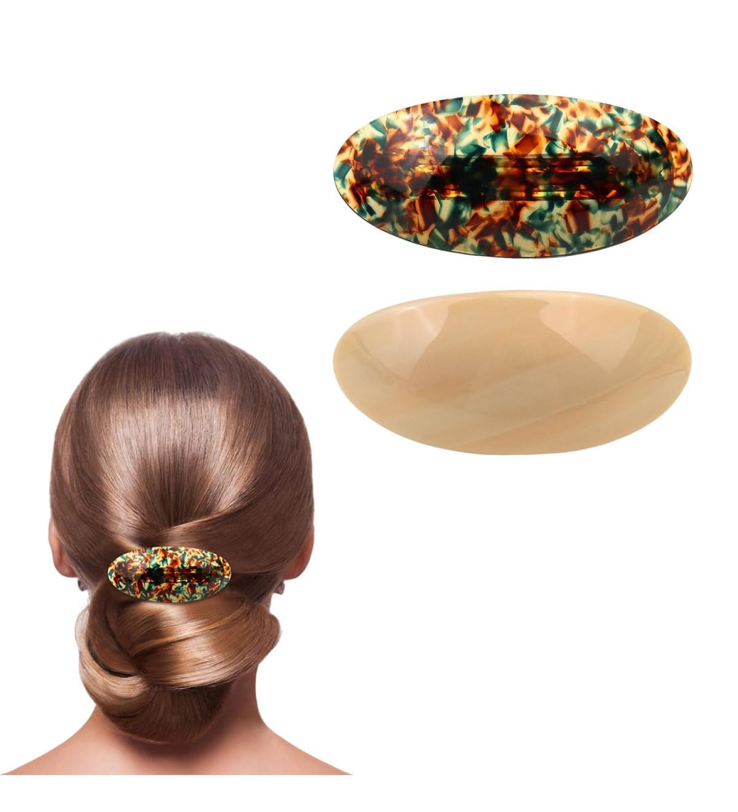 scicent Hairpin 2 Pieces No-Slip Hair Grips Acetate Vintage Hair Clips with Spring Delicate Hair Pins for Daily Wearing Hair Barrettes Girls Women Hair Accessories - 28505 - Buy Online on GoSupps.com