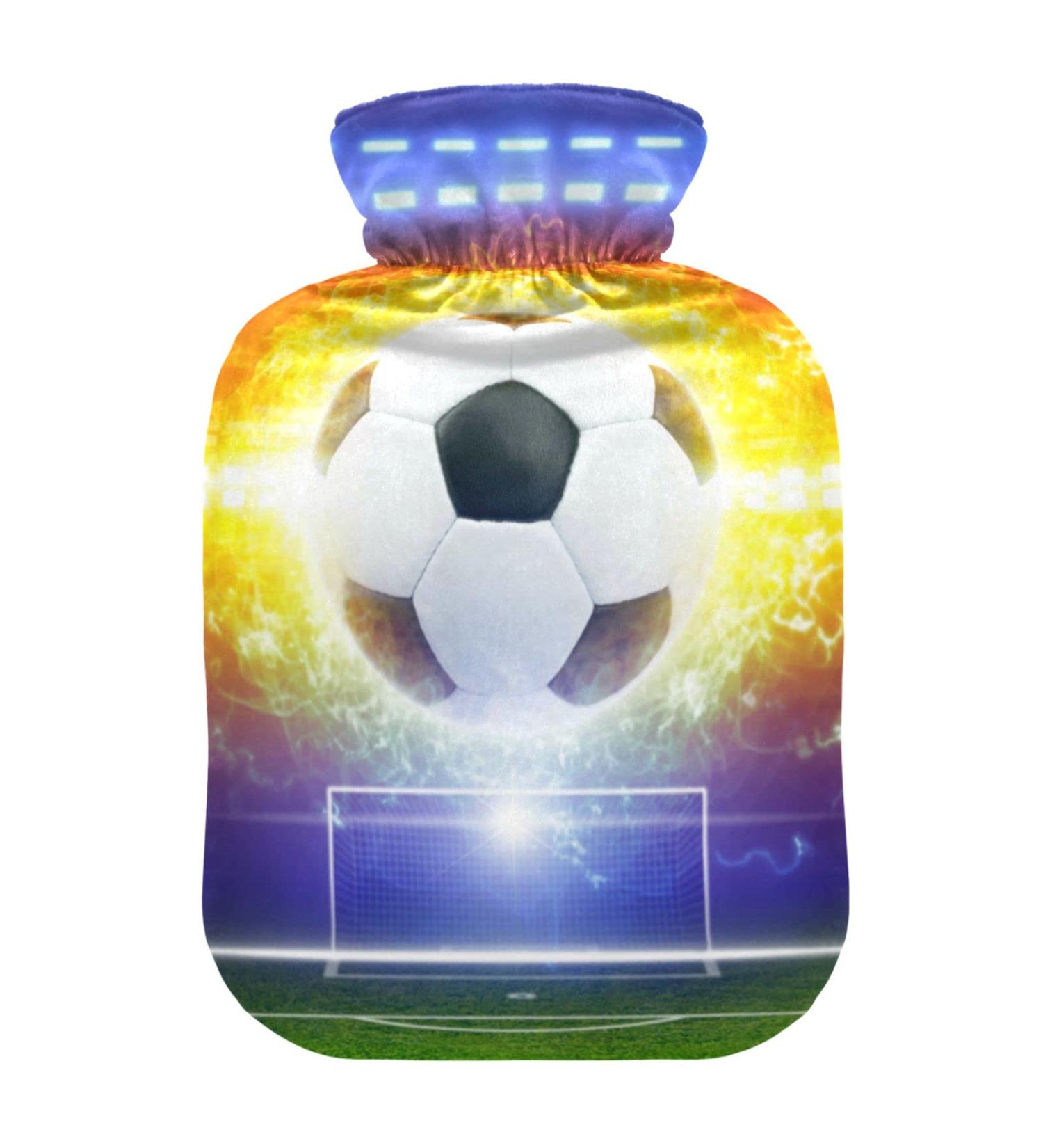 YOUJUNER Galaxy Football Soccer Hot Water Bottle - 1L Large Comfortable Hand & Feet Warmer for Ultimate Warmth - Buy Online on GoSupps.com